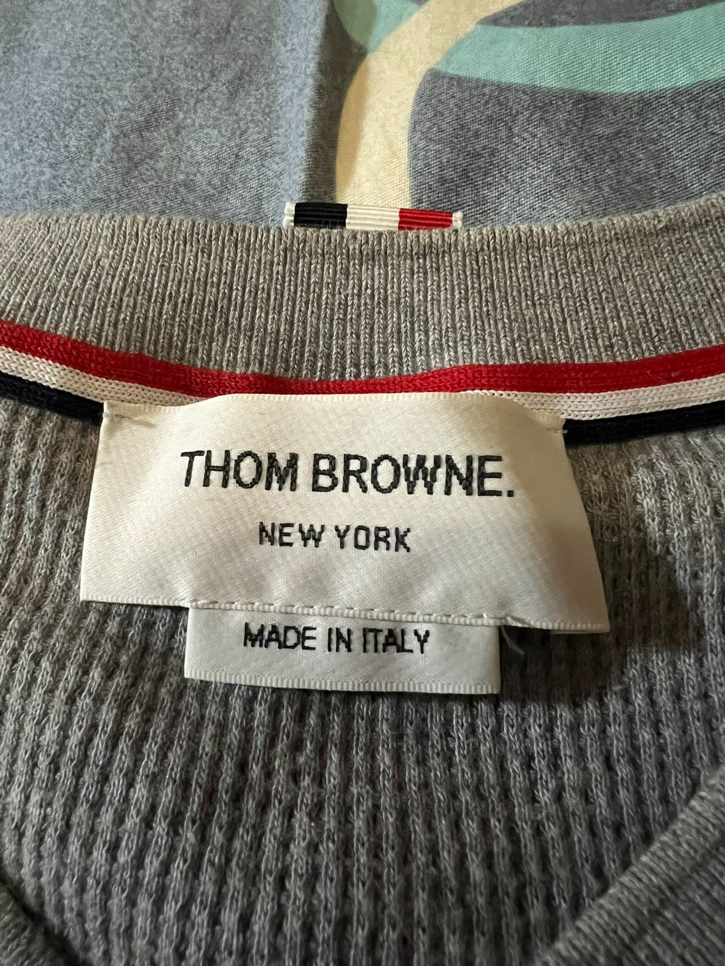 Thom Browne Thom Browne 4-Bar Waffle Henley Sweatshirt Size US L / EU 52-54 / 3 - 3 Thumbnail