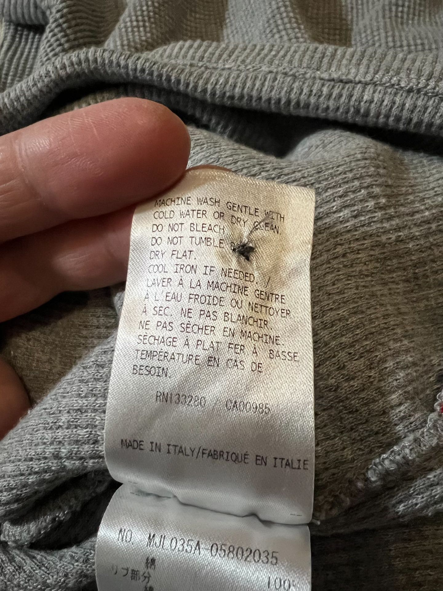 Thom Browne Thom Browne 4-Bar Waffle Henley Sweatshirt Size US L / EU 52-54 / 3 - 8 Thumbnail