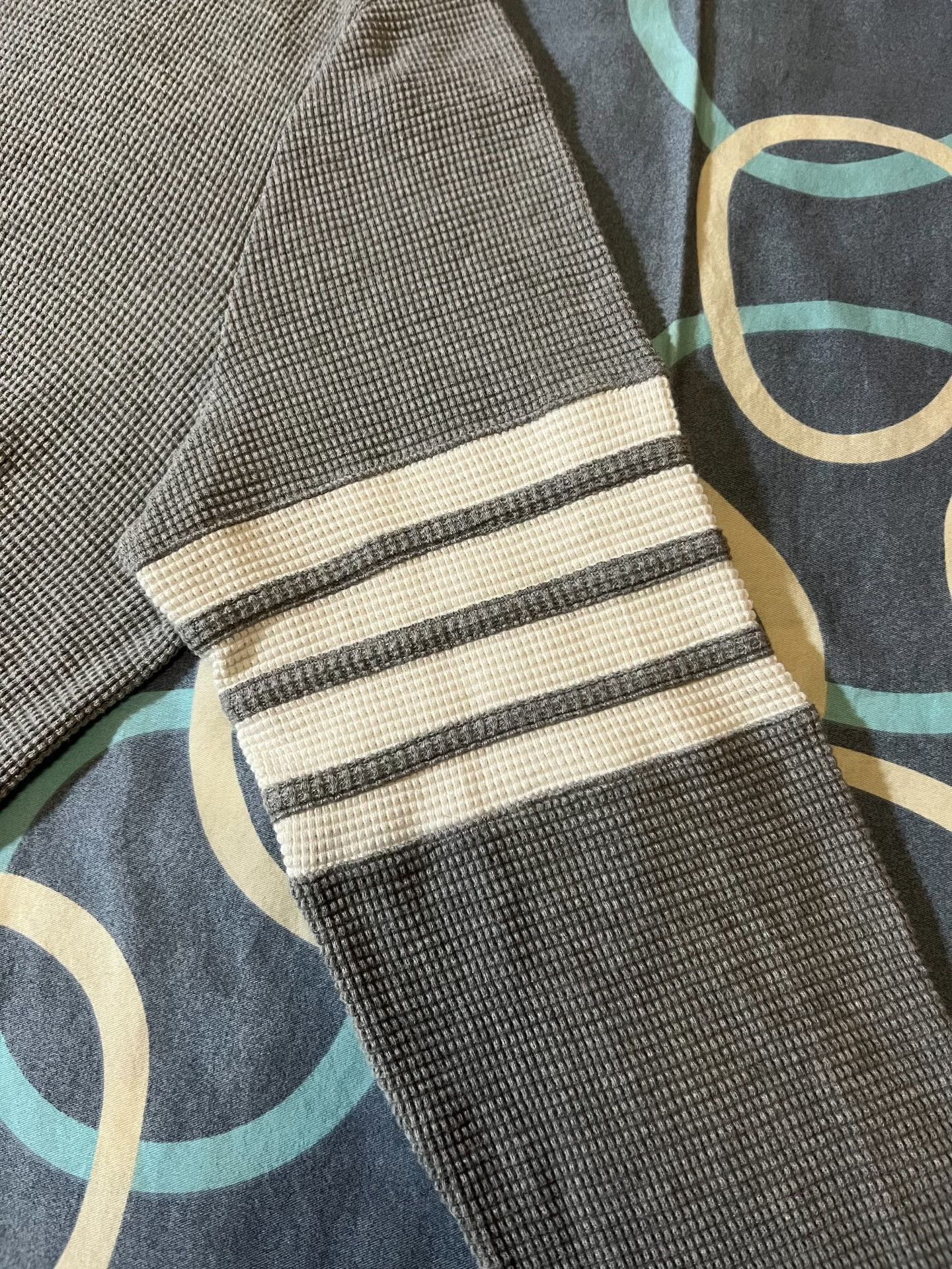 Thom Browne Thom Browne 4-Bar Waffle Henley Sweatshirt Size US L / EU 52-54 / 3 - 5 Thumbnail