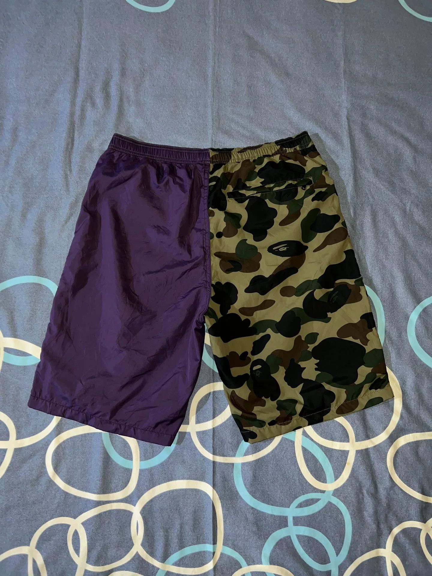 Bape Bape Shark Camo Purple Shorts Size US 32 / EU 48 - 2 Thumbnail