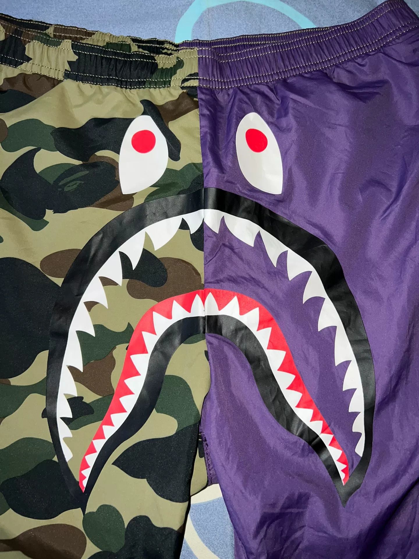 Bape Bape Shark Camo Purple Shorts Size US 32 / EU 48 - 3 Thumbnail