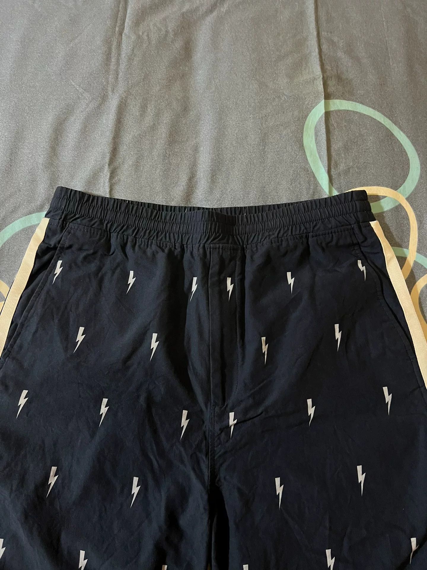 Neil Barrett Neil Barrett Lightning Trim Spliced Casual Shorts Size US 32 / EU 48 - 2 Thumbnail