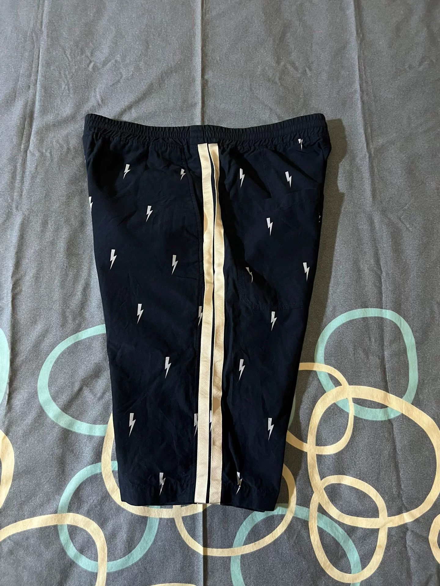 Neil Barrett Neil Barrett Lightning Trim Spliced Casual Shorts Size US 32 / EU 48 - 5 Thumbnail