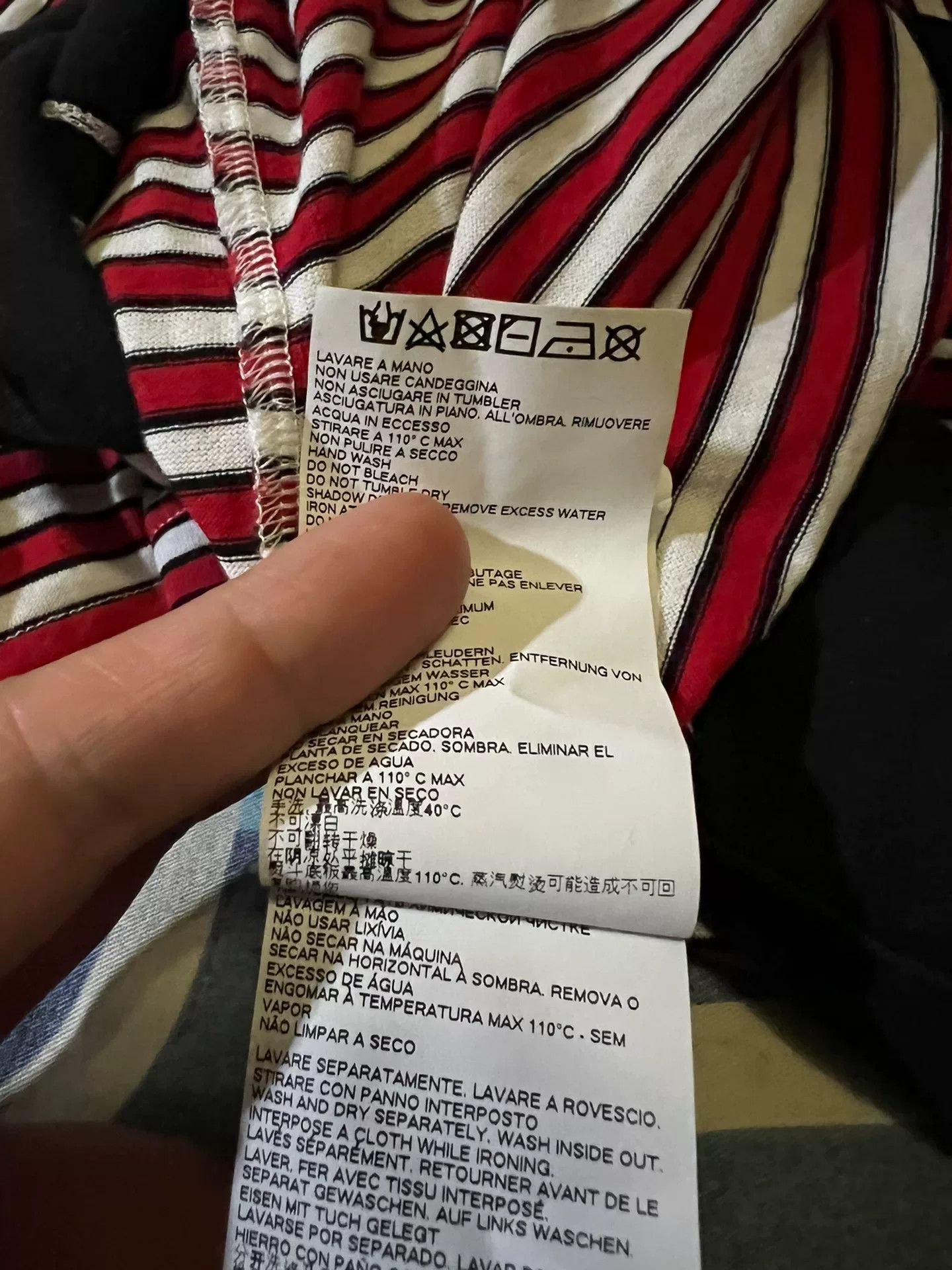 Marni Marni Red White Stripe Embroidered Slogan T-shirt Size US M / EU 48-50 / 2 - 6 Thumbnail
