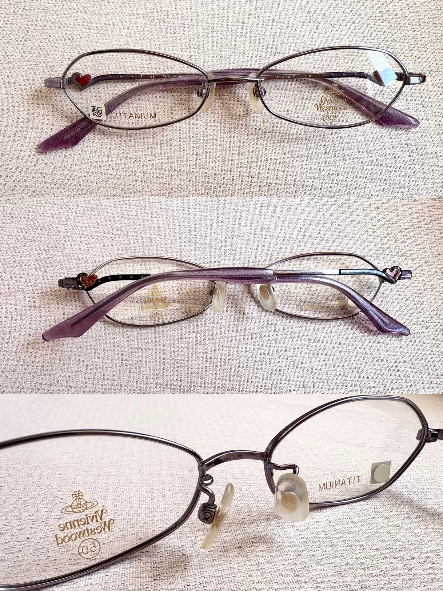 Vivienne Westwood Vivienne Westwood Purple Heart Glasses Size ONE SIZE - 5 Thumbnail