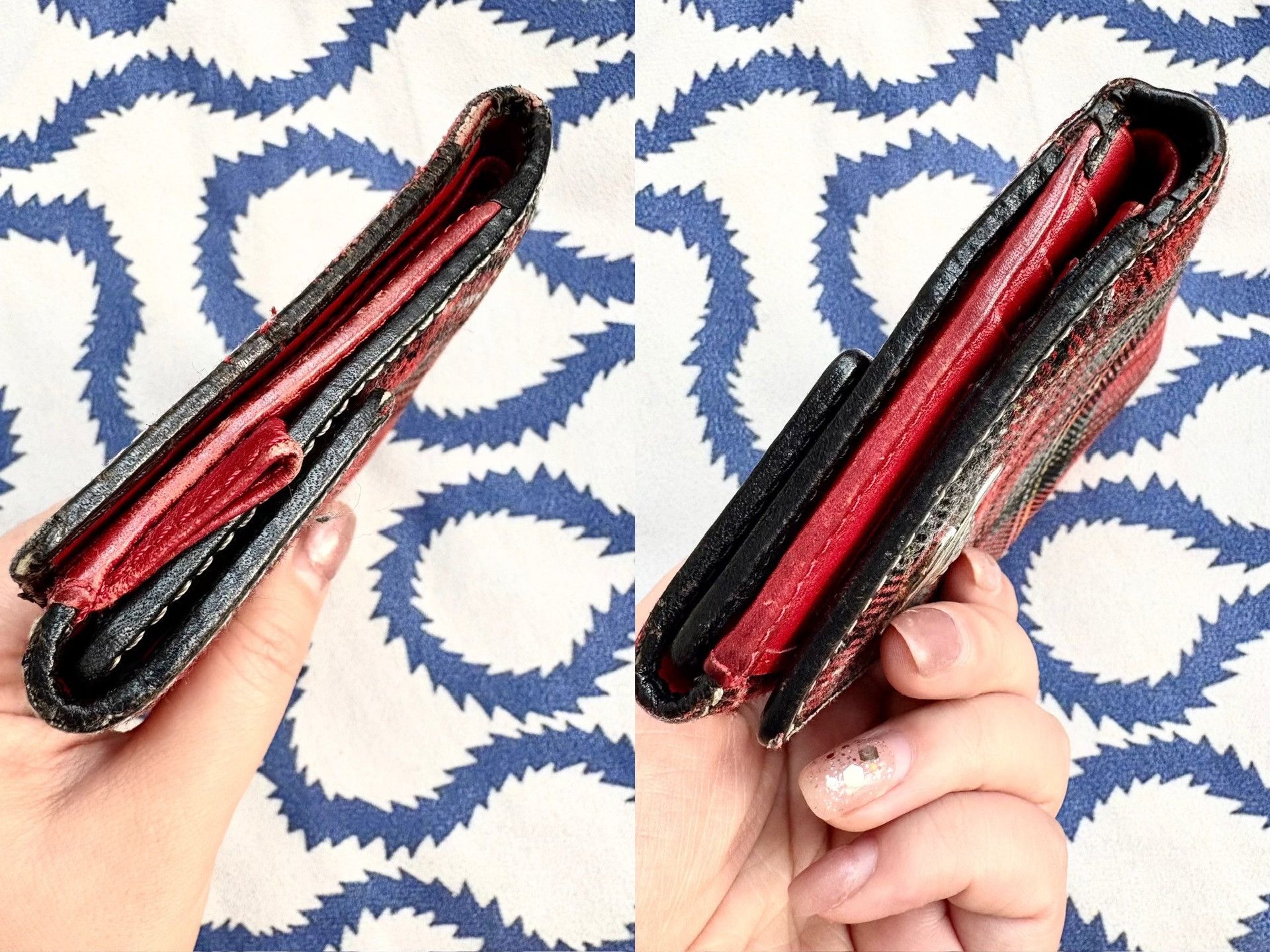 Vivienne Westwood Vivienne Westwood Vintage Red Plaid Graffiti Tri-fold Wallet Size ONE SIZE - 5 Thumbnail
