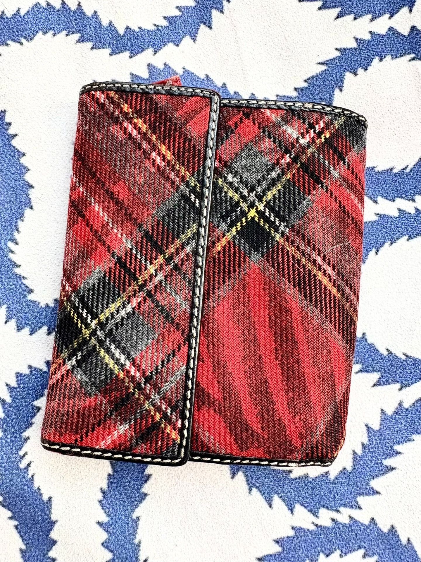 Vivienne Westwood Vivienne Westwood Vintage Red Plaid Graffiti Tri-fold Wallet Size ONE SIZE - 2 Thumbnail