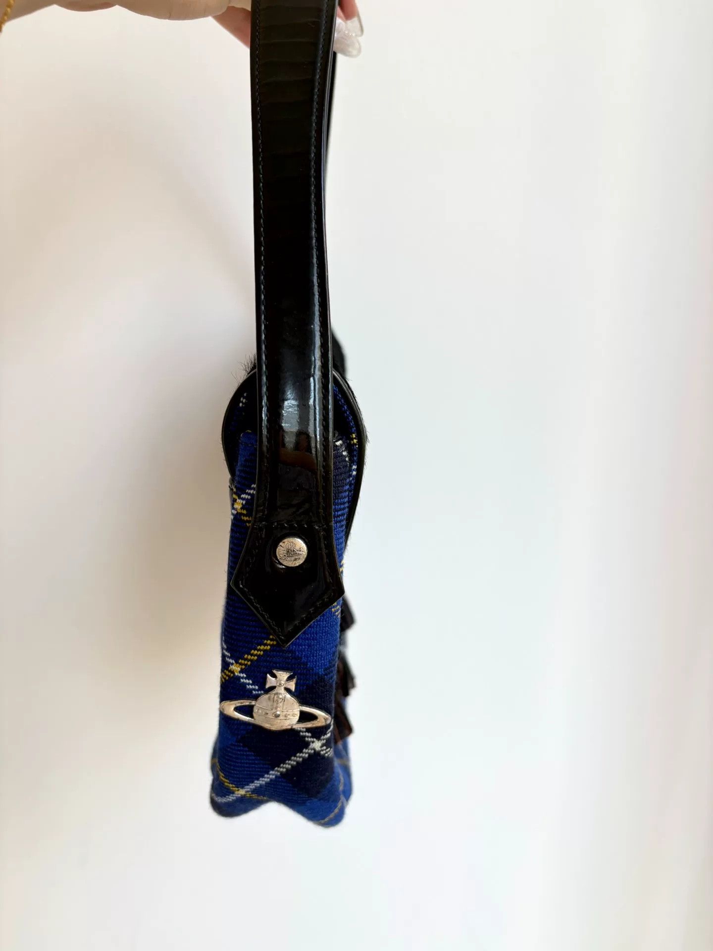 Vivienne Westwood Vivienne Westwood Blue Plaid Saddle Bag Size ONE SIZE - 5 Thumbnail