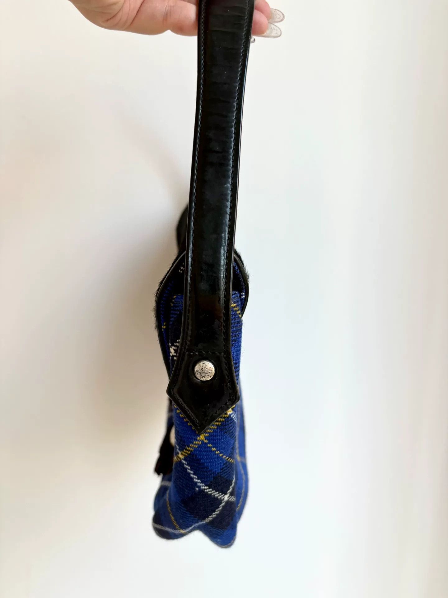 Vivienne Westwood Vivienne Westwood Blue Plaid Saddle Bag Size ONE SIZE - 4 Thumbnail