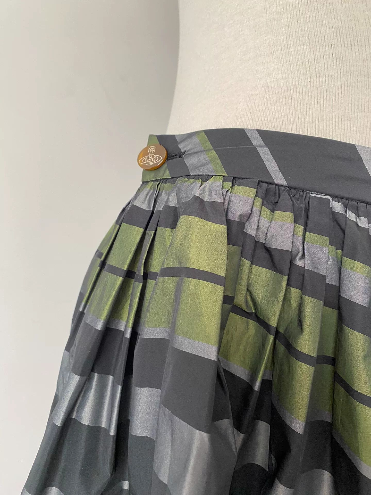Vivienne Westwood Vivienne Westwood Green Striped Skirt Size 38" / US 16 / IT 52 - 2 Thumbnail
