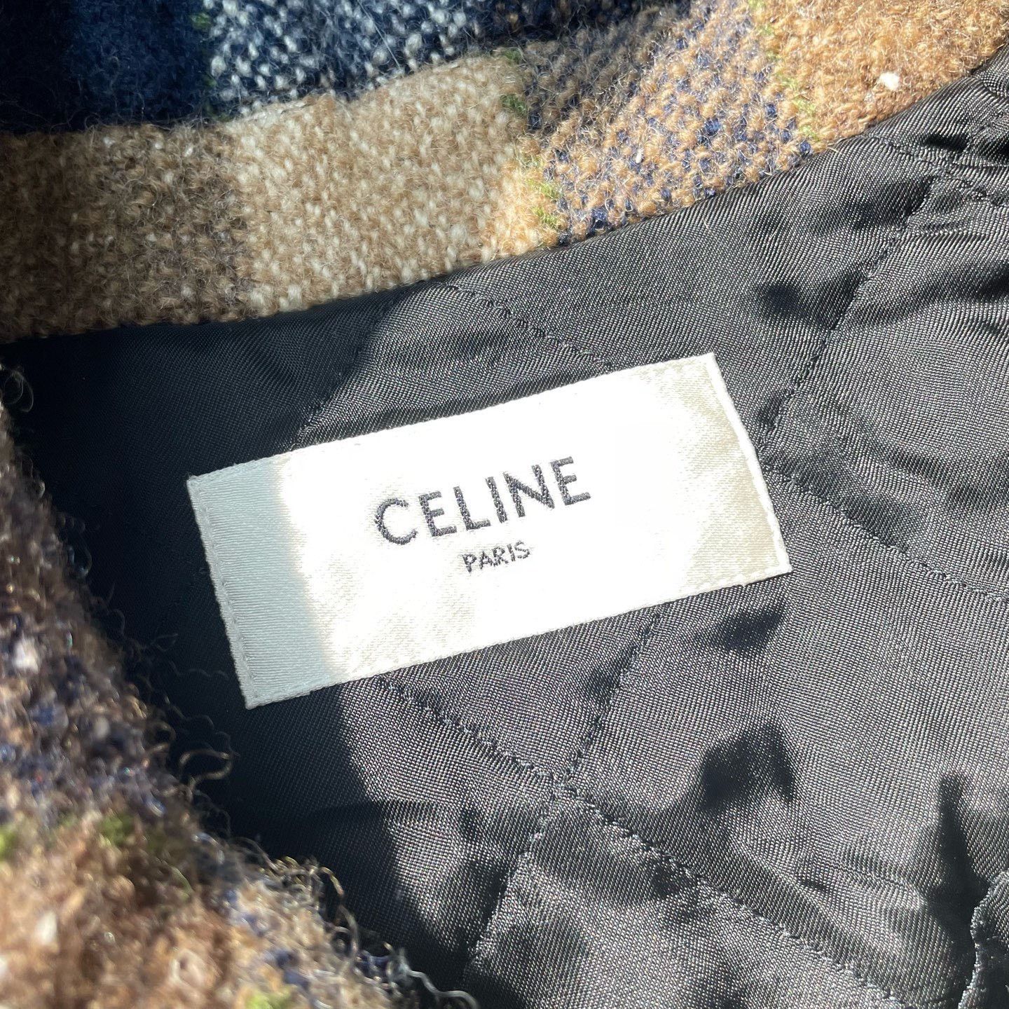 Celine Celine Brown Blue Plaid Wool Flannel Zip Shirt Jacket Size US M / EU 48-50 / 2 - 4 Thumbnail