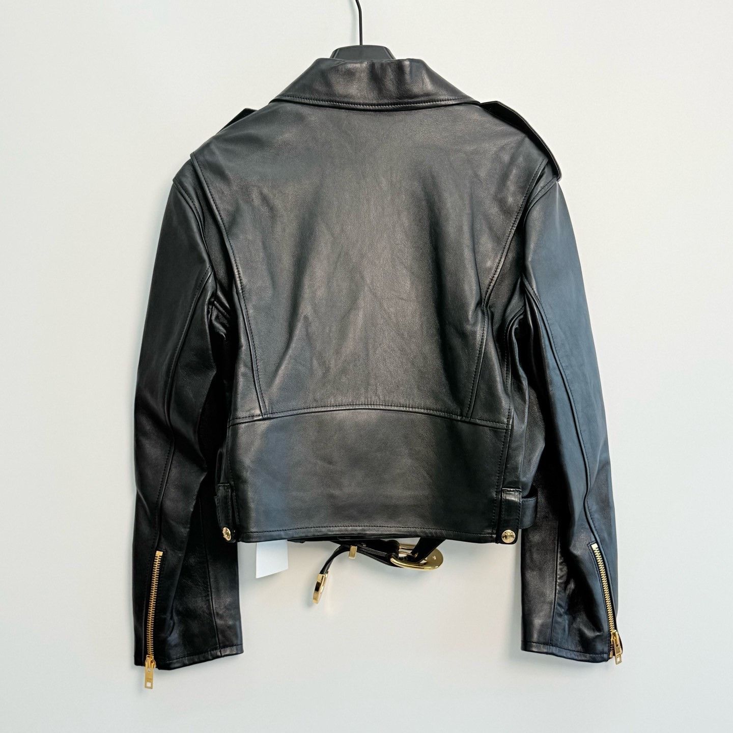 Celine CELINE SS23 Solid Zip Trapezoid Collar Leather Jacket Size XS / US 0-2 / IT 36-38 - 3 Thumbnail