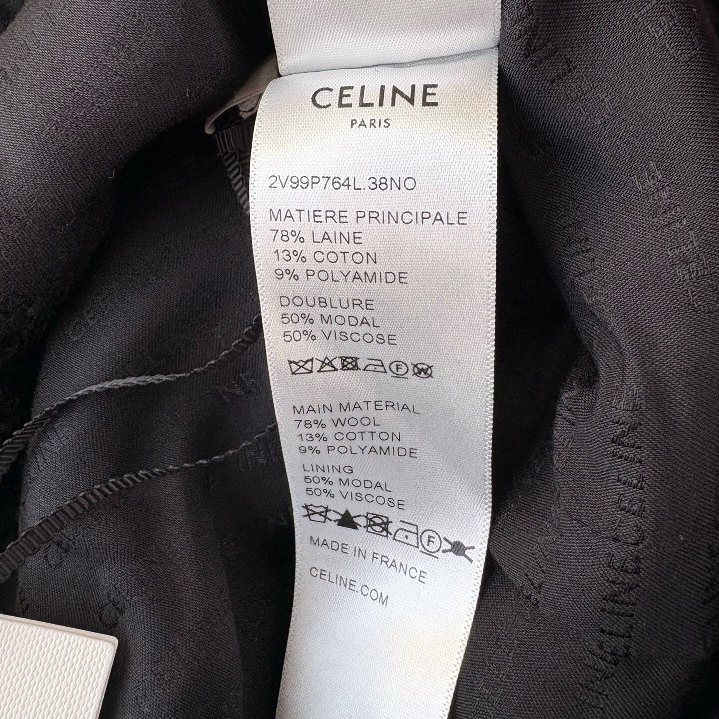 Celine Celine Tweed Gold Button Stand Collar Coat Size XXS / US 00 / IT 34 - 6 Thumbnail