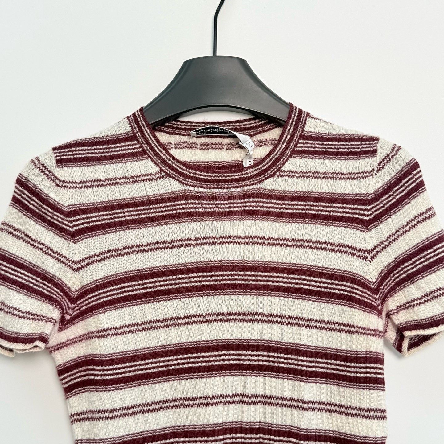 Dior Dior Stripe Ribbed Knit Short Sleeve Size S / US 4 / IT 40 - 2 Thumbnail