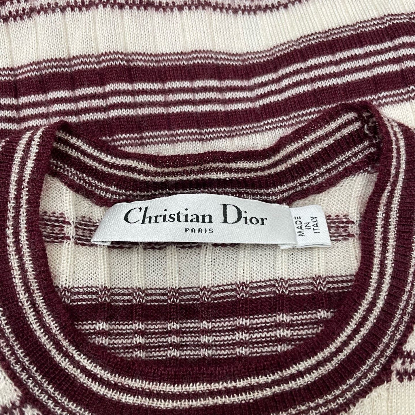 Dior Dior Stripe Ribbed Knit Short Sleeve Size S / US 4 / IT 40 - 4 Thumbnail