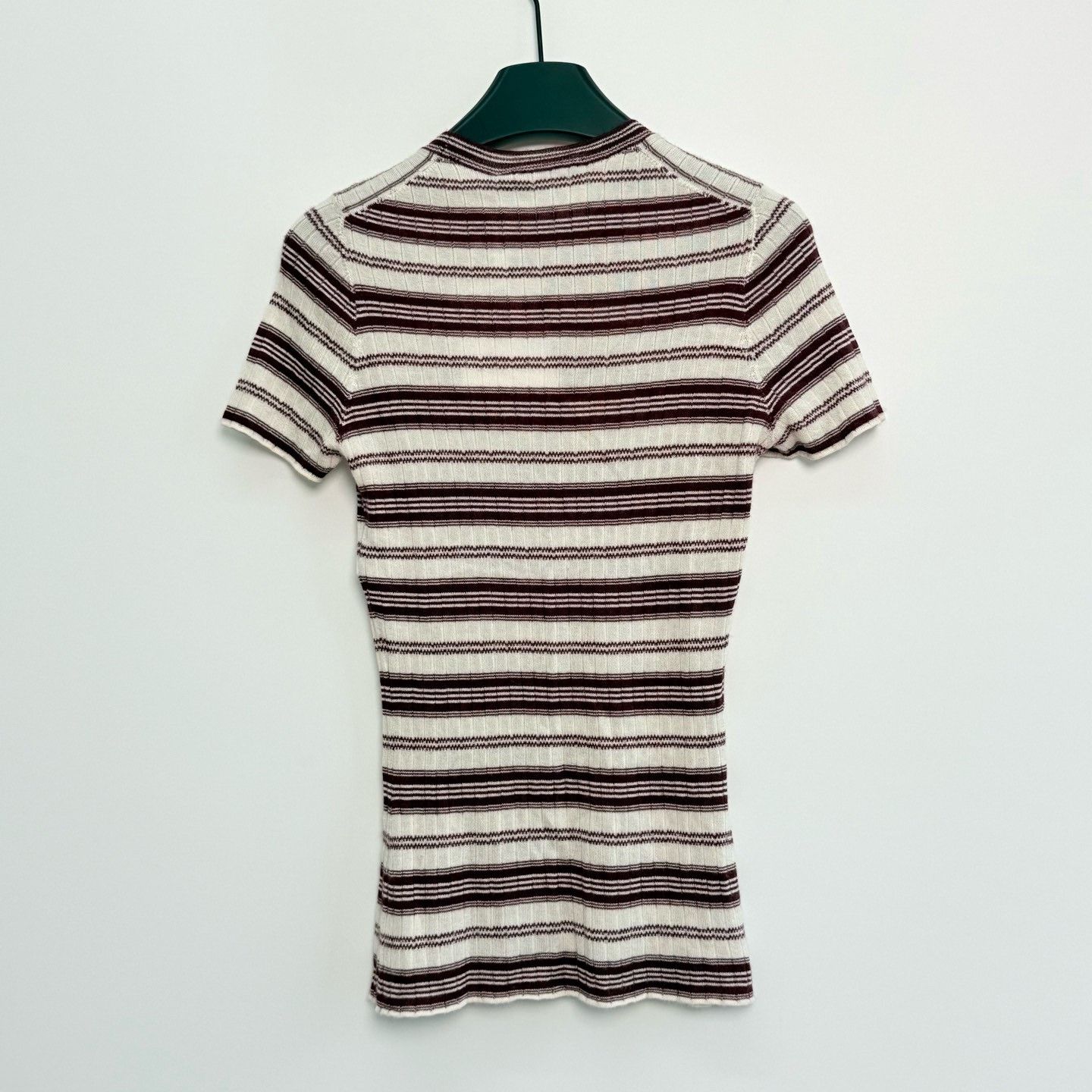 Dior Dior Stripe Ribbed Knit Short Sleeve Size S / US 4 / IT 40 - 3 Thumbnail