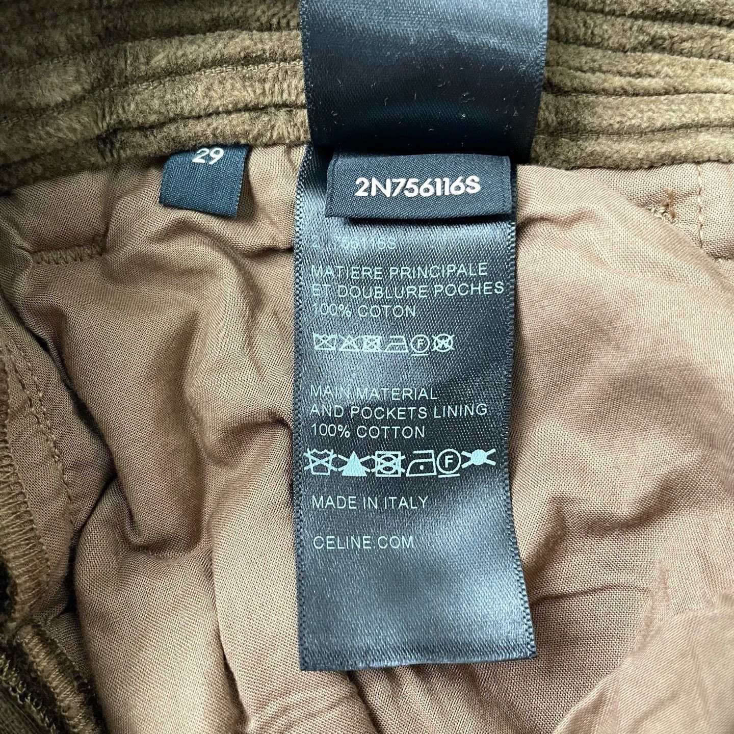Celine Celine High-Waisted Corduroy Wide-Leg Pants Size 29" - 6 Thumbnail