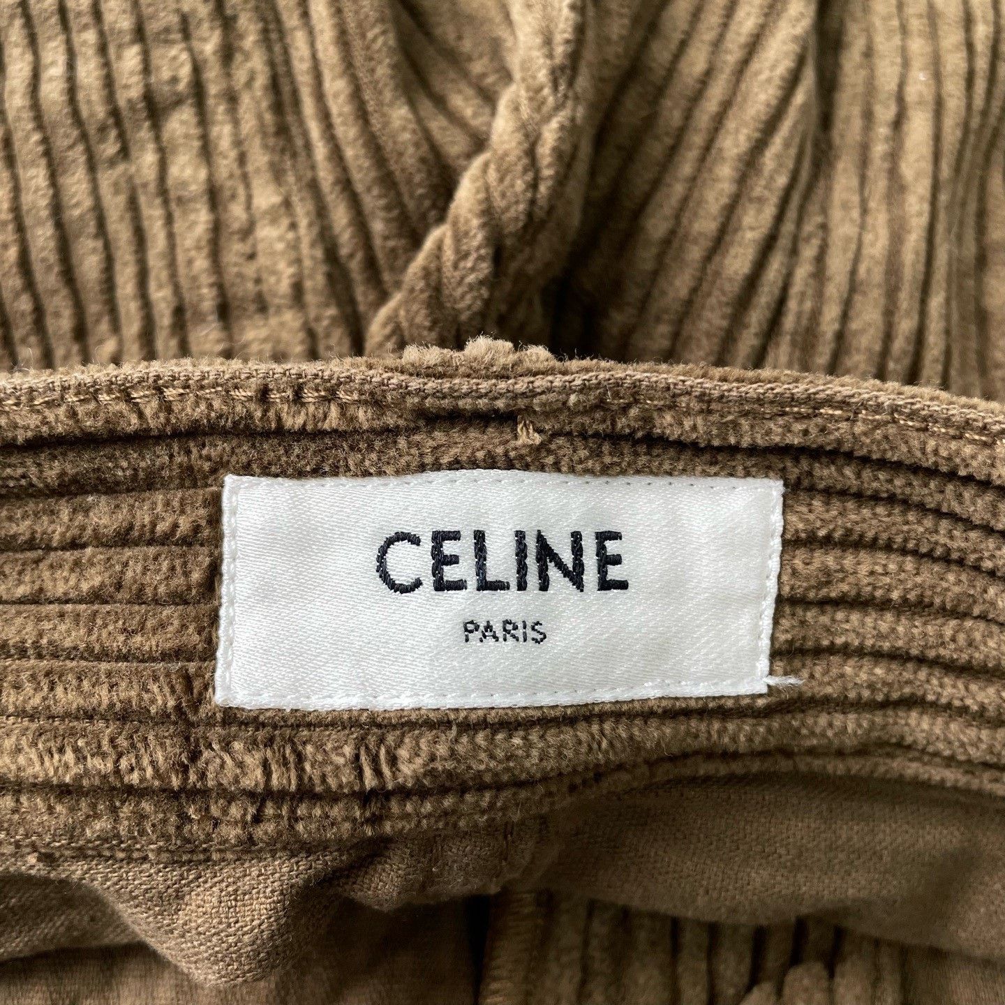 Celine Celine High-Waisted Corduroy Wide-Leg Pants Size 29" - 4 Thumbnail