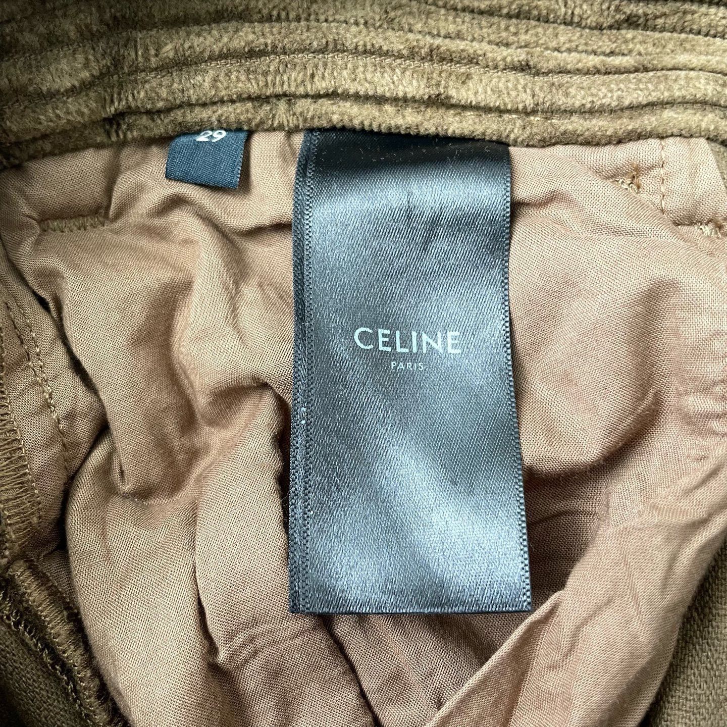 Celine Celine High-Waisted Corduroy Wide-Leg Pants Size 29" - 5 Thumbnail
