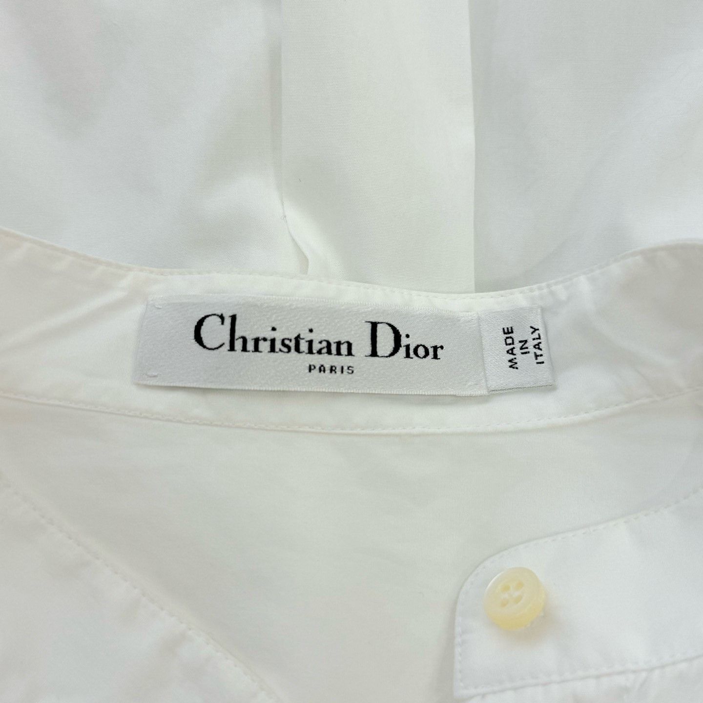 Dior Dior Solid Cotton Pleated Collar Shirt Size XS / US 0-2 / IT 36-38 - 4 Thumbnail