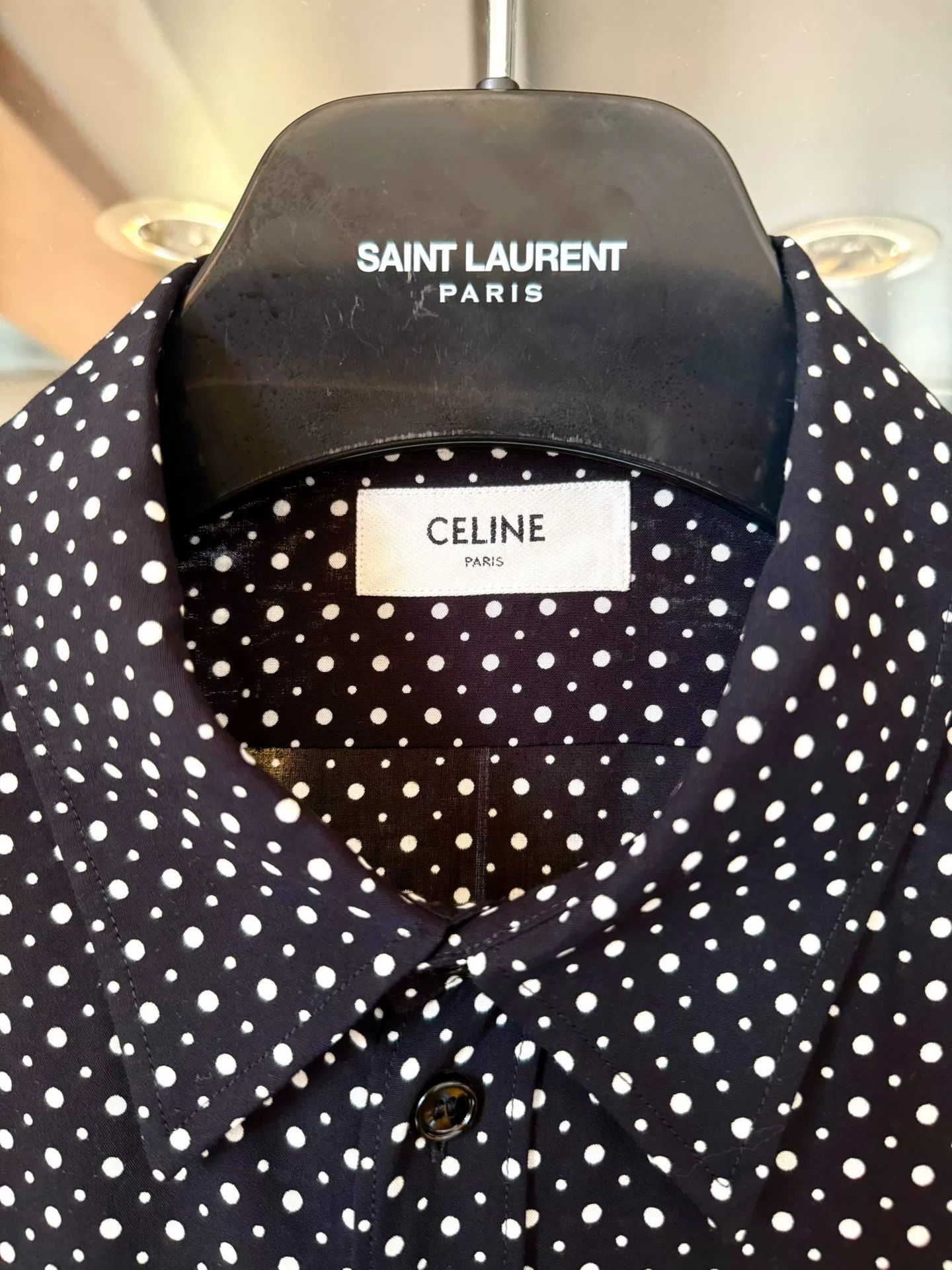 Celine Celine 23SS Silk Polka Dot Shirt Size US S / EU 44-46 / 1 - 3 Thumbnail