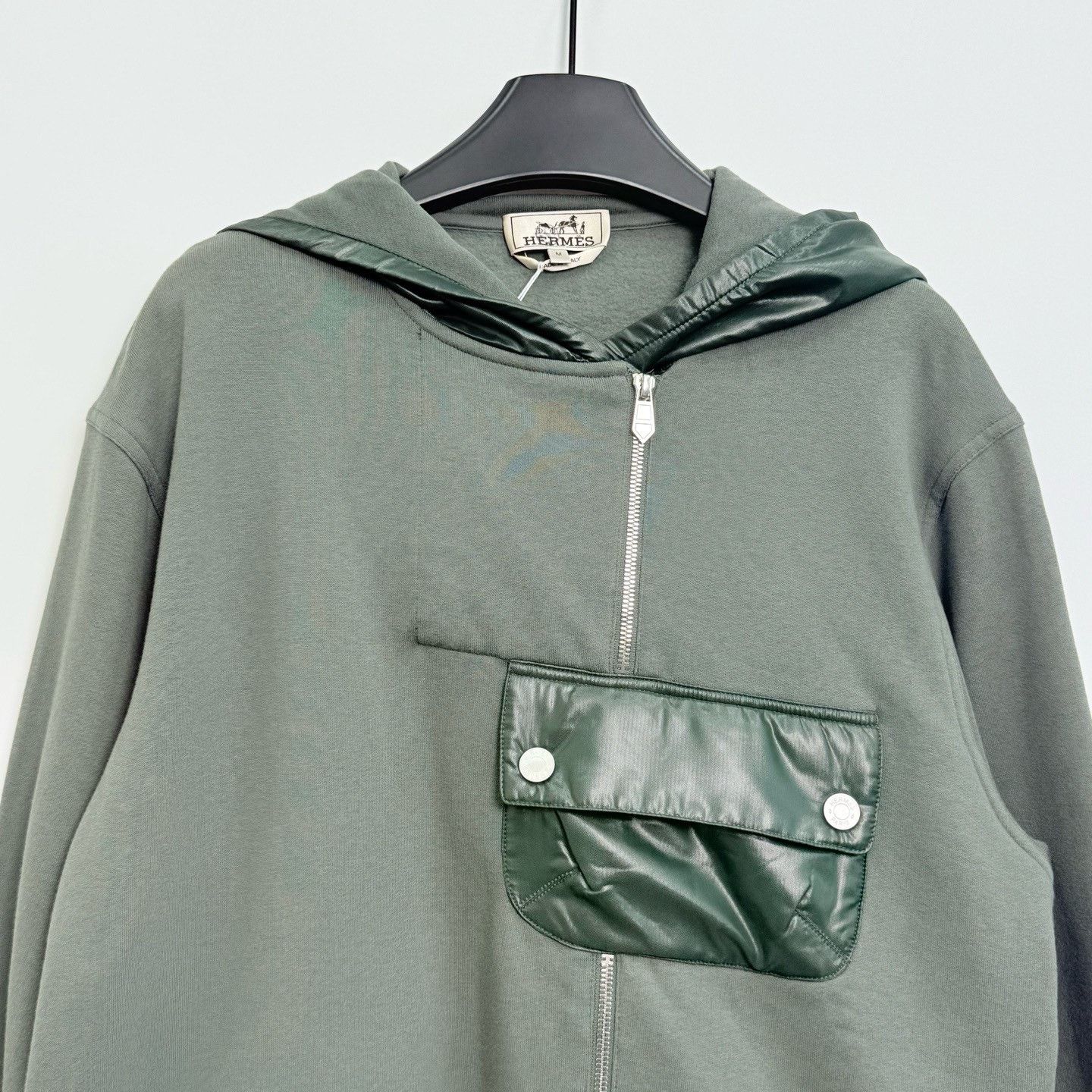 Hermes HERMES Pocket Hooded Long-Sleeve Sweatshirt Size US M / EU 48-50 / 2 - 2 Thumbnail