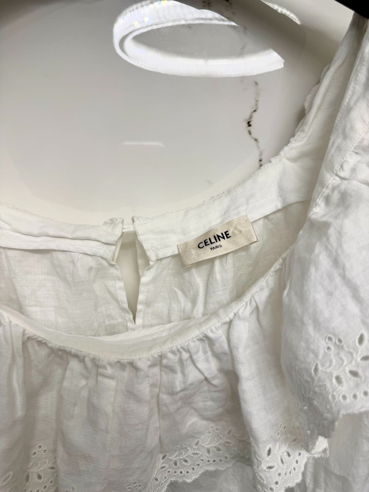 Celine Celine Off-the-Shoulder Shirt Size S / US 4 / IT 40 - 2 Thumbnail