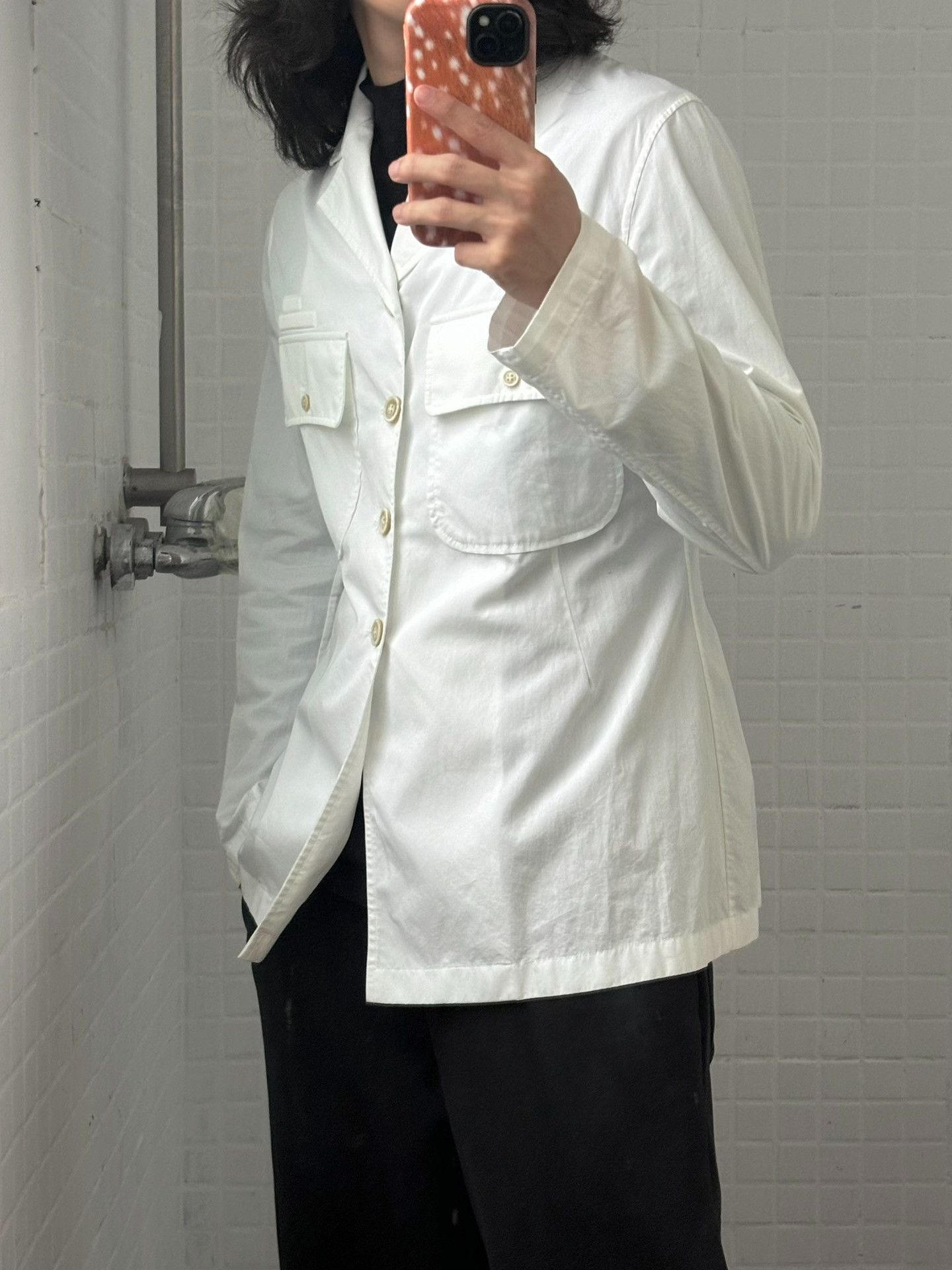 Maison Margiela Maison Margiela White of White S/S 2020 Blazer Size US M / EU 48-50 / 2 - 2 Thumbnail