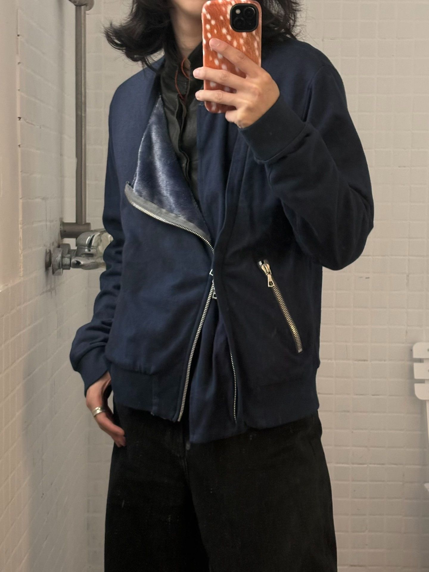 Dries Van Noten Dries Van Noten Blue Velvet Bomber Jacket Size US M / EU 48-50 / 2 - 2 Thumbnail