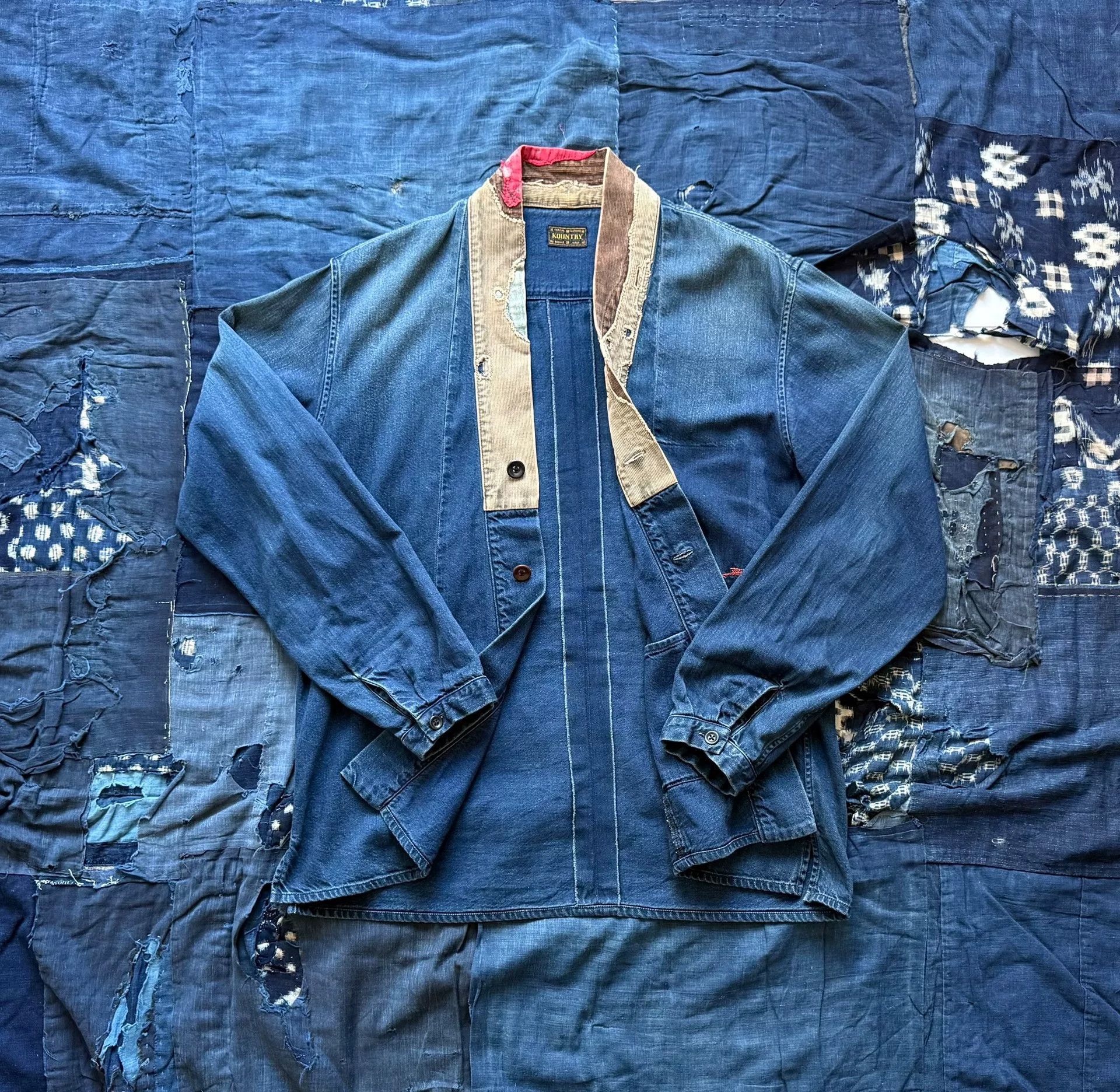 Kapital Kountry KAPITAL COUNTRY EK-759 Distressed Patchwork Jacket Size US XL / EU 56 / 4 - 2 Thumbnail