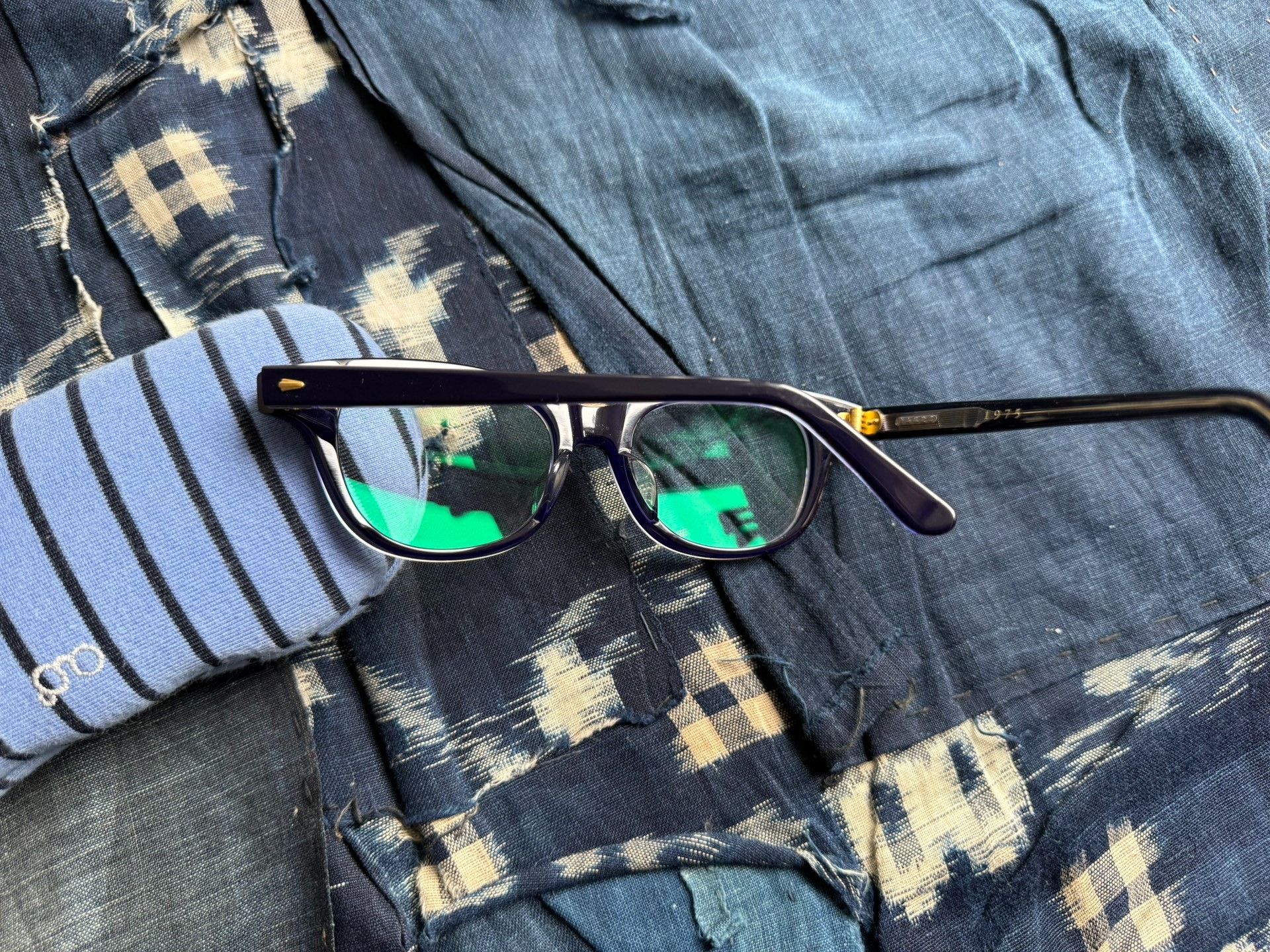 Hakusan Megane Baishan 1975 Tadpole Style Blue Glasses Size ONE SIZE - 5 Thumbnail