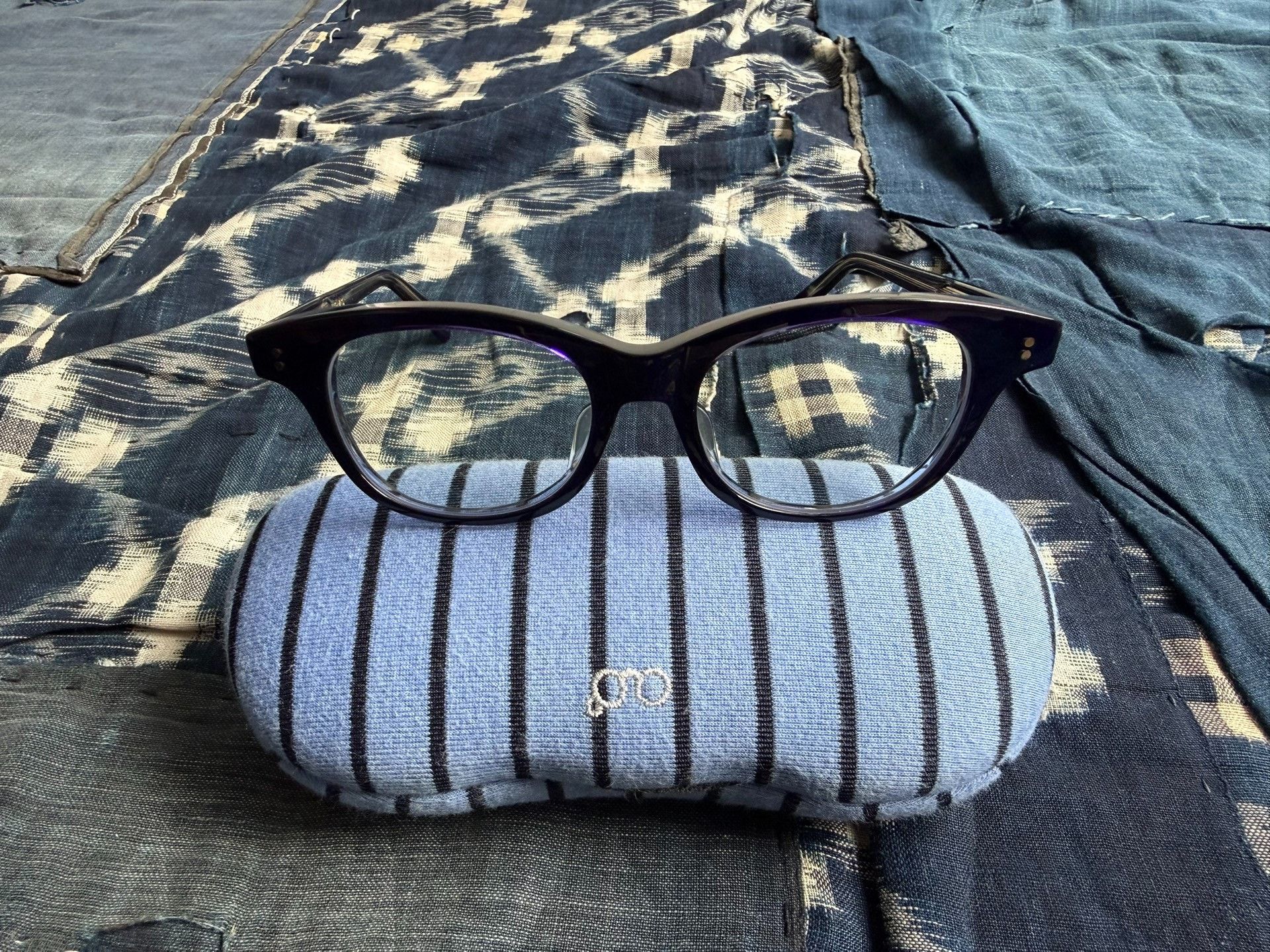 Hakusan Megane Baishan 1975 Tadpole Style Blue Glasses Size ONE SIZE - 2 Thumbnail