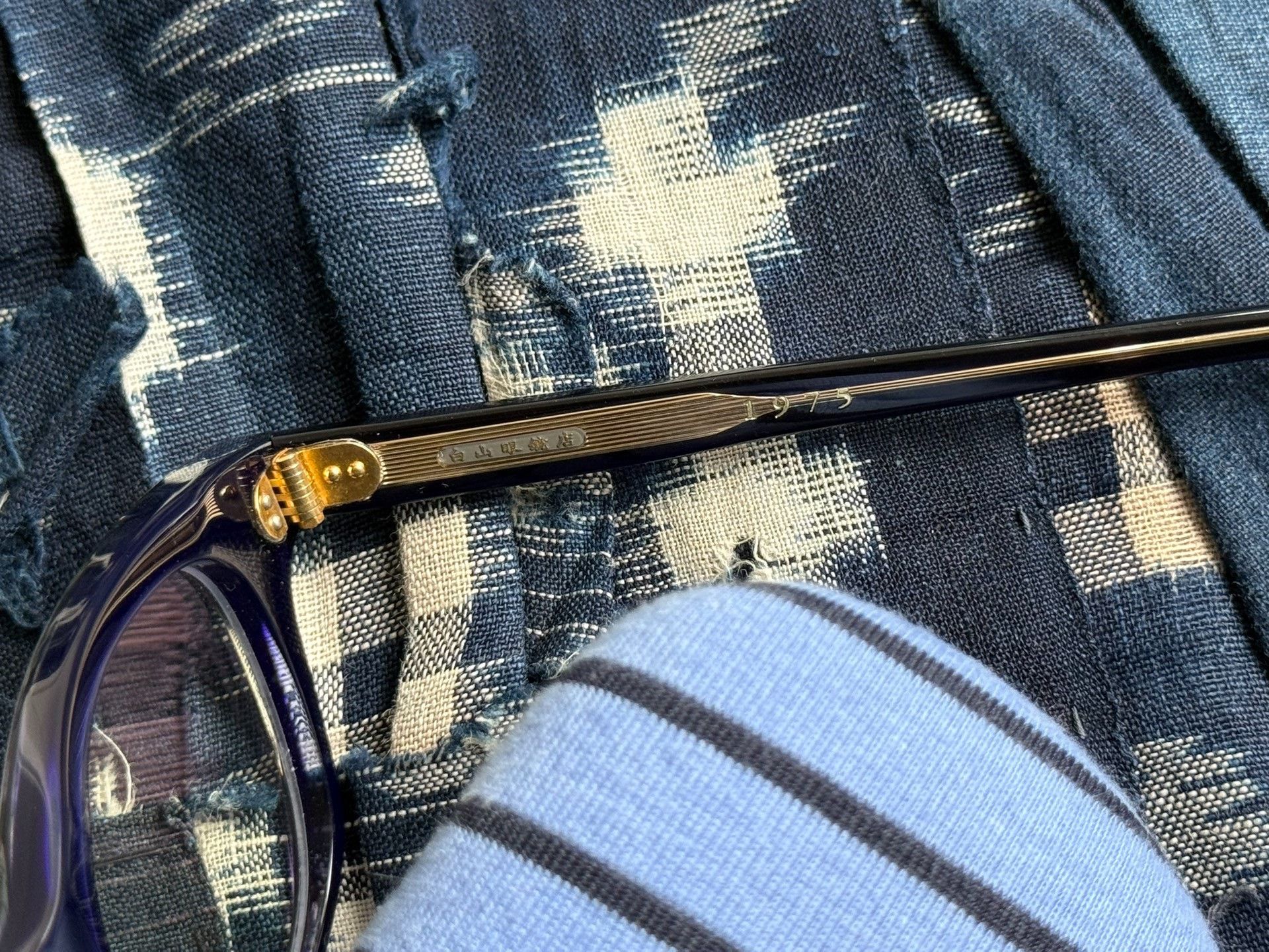 Hakusan Megane Baishan 1975 Tadpole Style Blue Glasses Size ONE SIZE - 8 Thumbnail