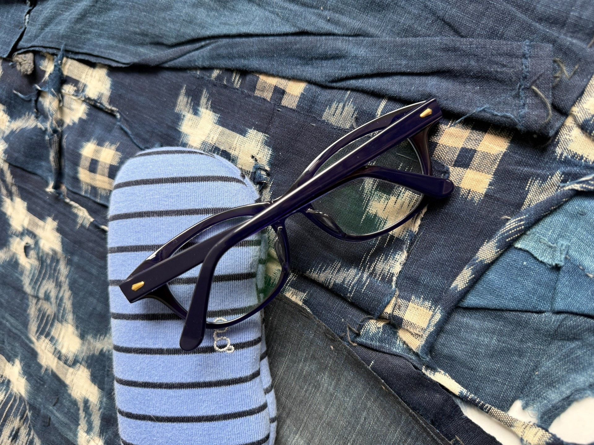 Hakusan Megane Baishan 1975 Tadpole Style Blue Glasses Size ONE SIZE - 6 Thumbnail