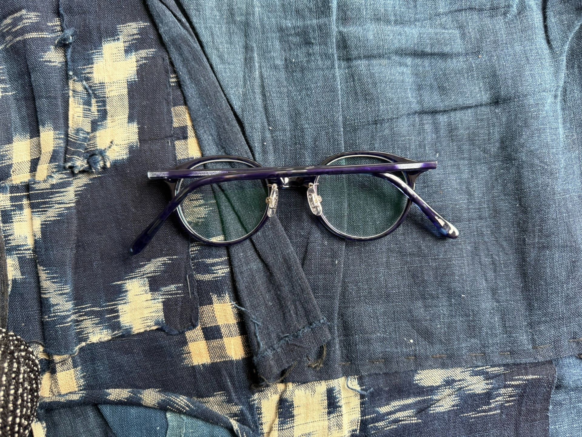 Hakusan Megane Baishan Retro Blue Glasses Size ONE SIZE - 7 Thumbnail