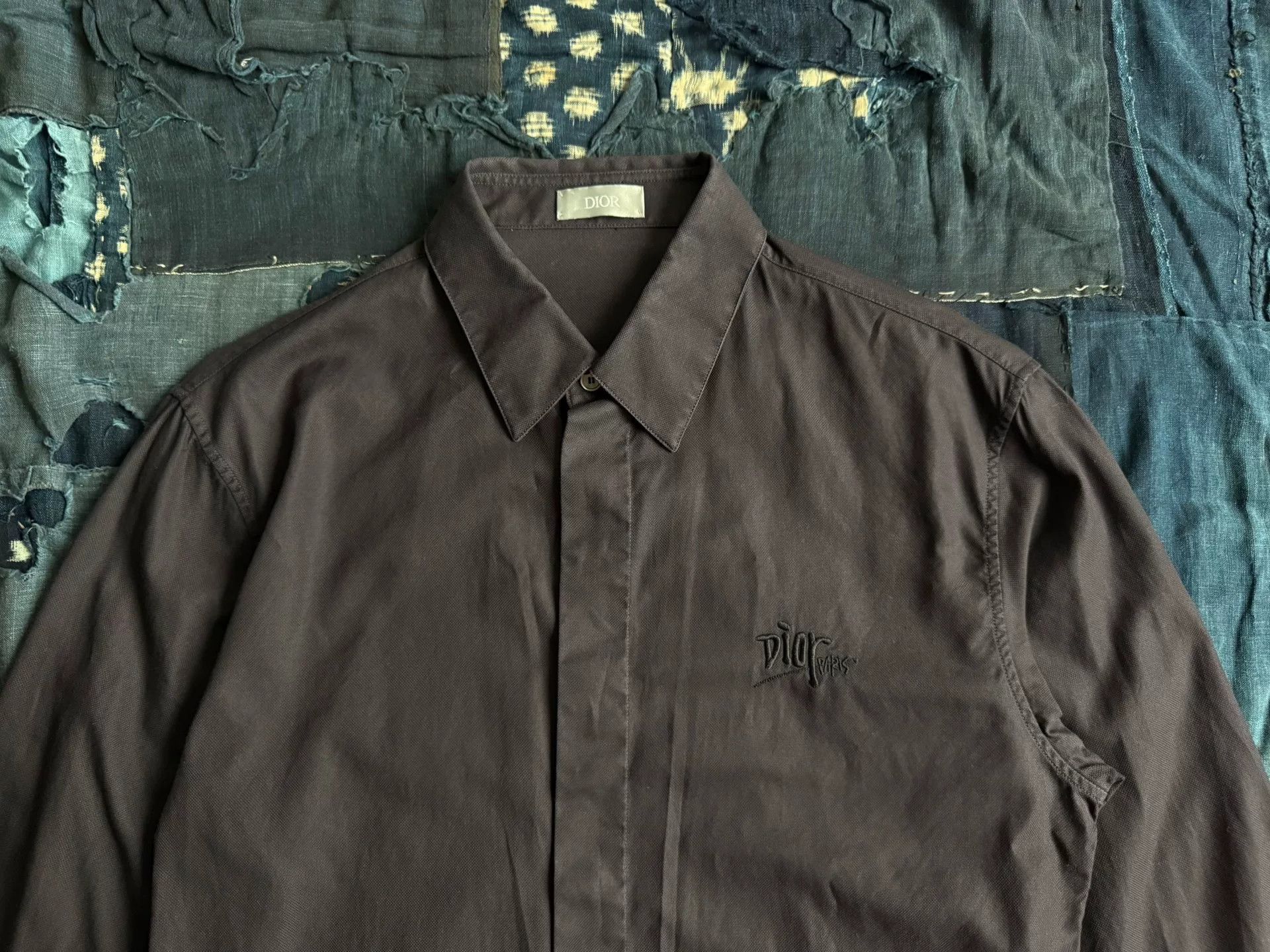 Dior Dior Embroidered Logo Long Sleeve Shirt Size US M / EU 48-50 / 2 - 4 Thumbnail