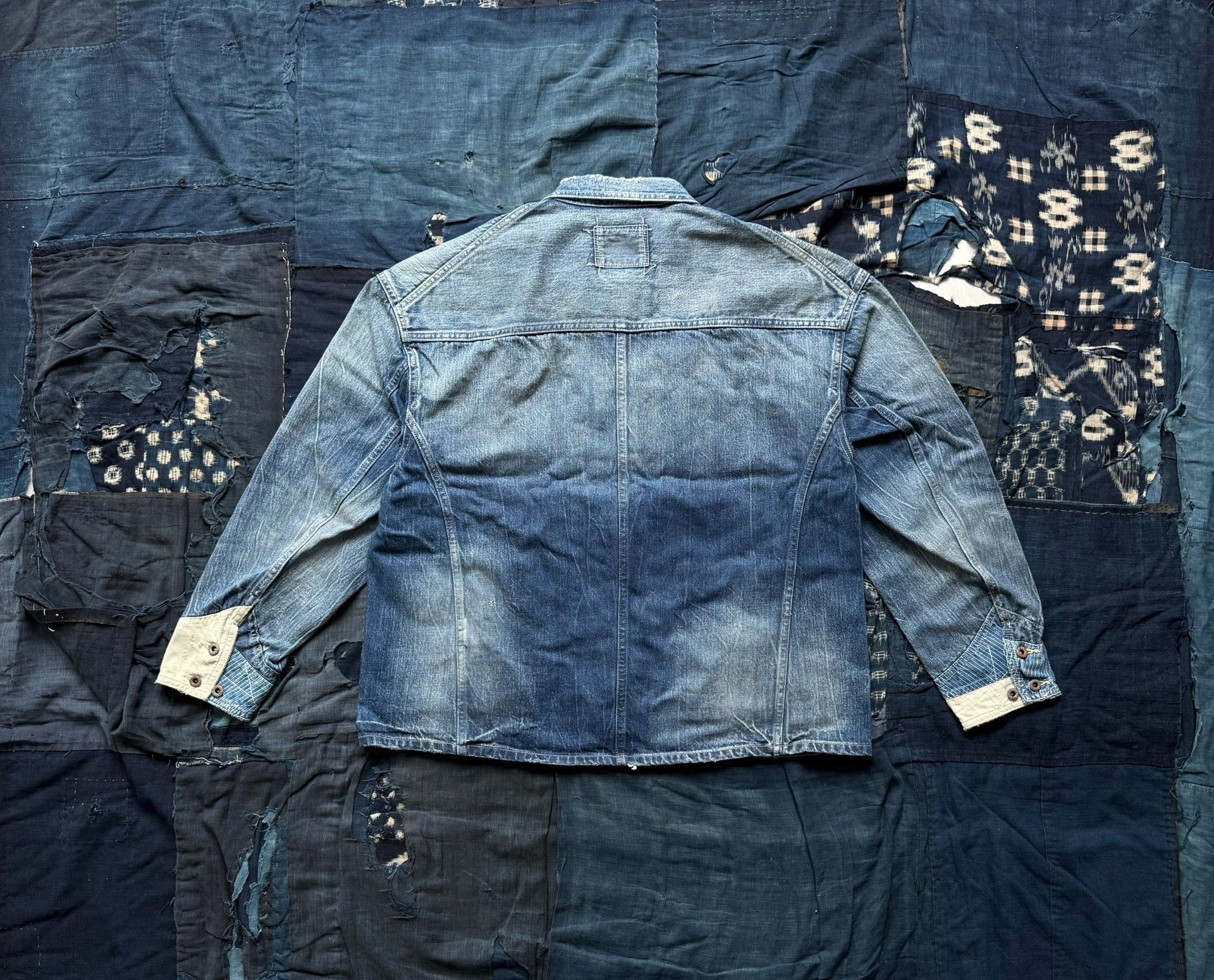 Madness MADNESS 4P Regenerated Denim Jacket Size US M / EU 48-50 / 2 - 3 Thumbnail