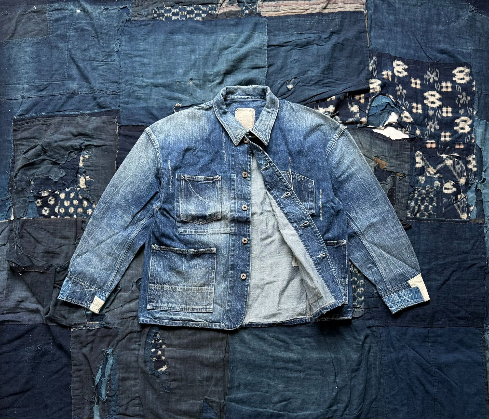 Madness MADNESS 4P Regenerated Denim Jacket Size US M / EU 48-50 / 2 - 2 Thumbnail