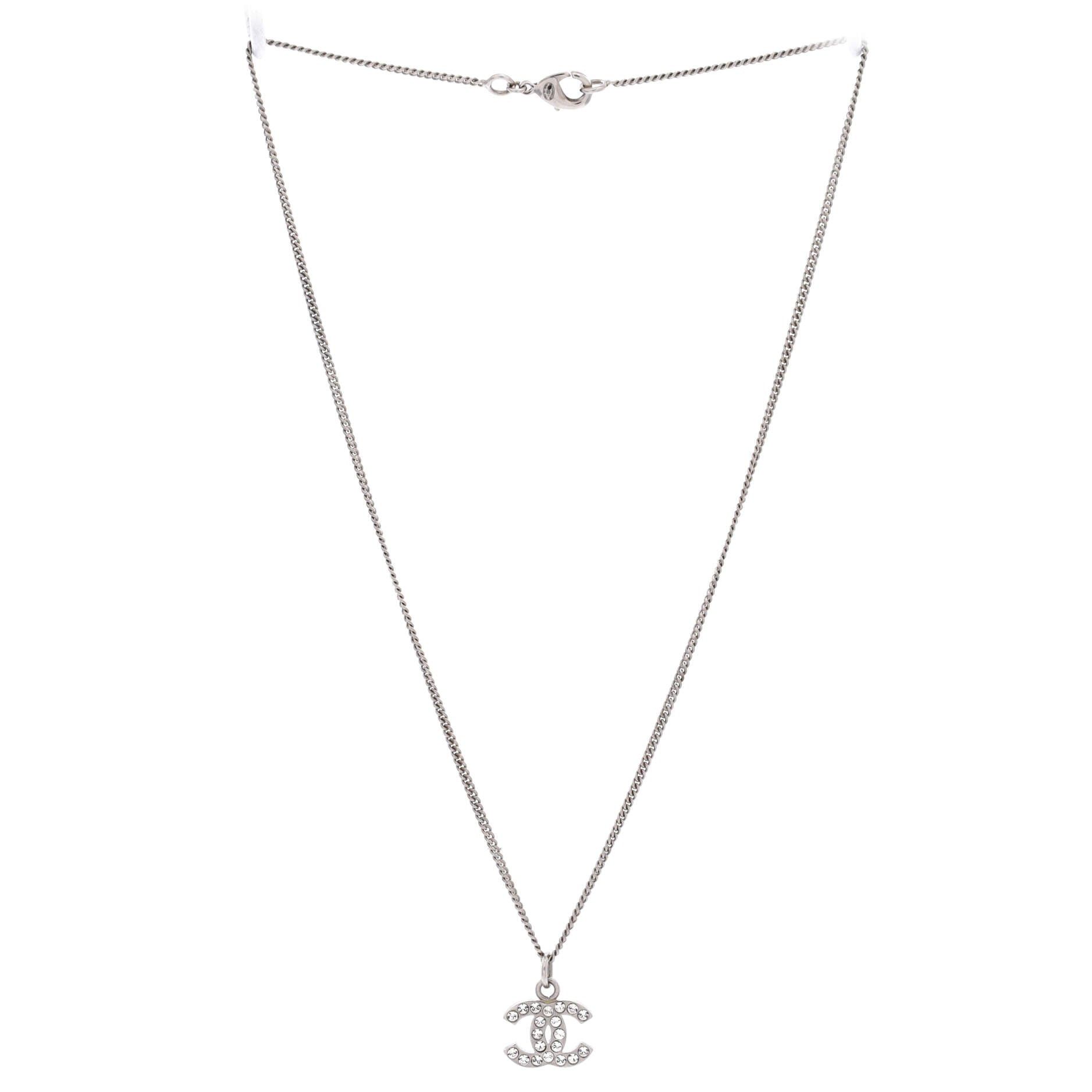 Chanel CC Crystal Logo Necklace Size ONE SIZE - 2 Thumbnail