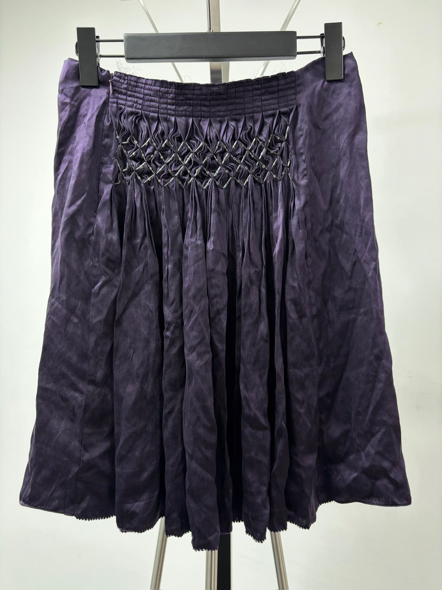 Issey Miyake Issey Miyake FETE Purple Pleated Skirt Size 24" / US 00 / IT 34 - 3 Thumbnail