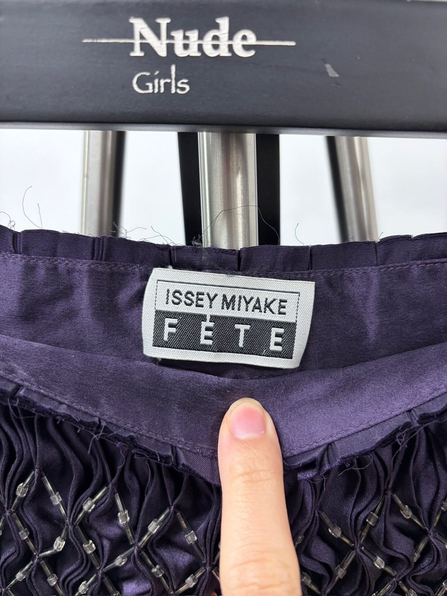 Issey Miyake Issey Miyake FETE Purple Pleated Skirt Size 24" / US 00 / IT 34 - 2 Thumbnail