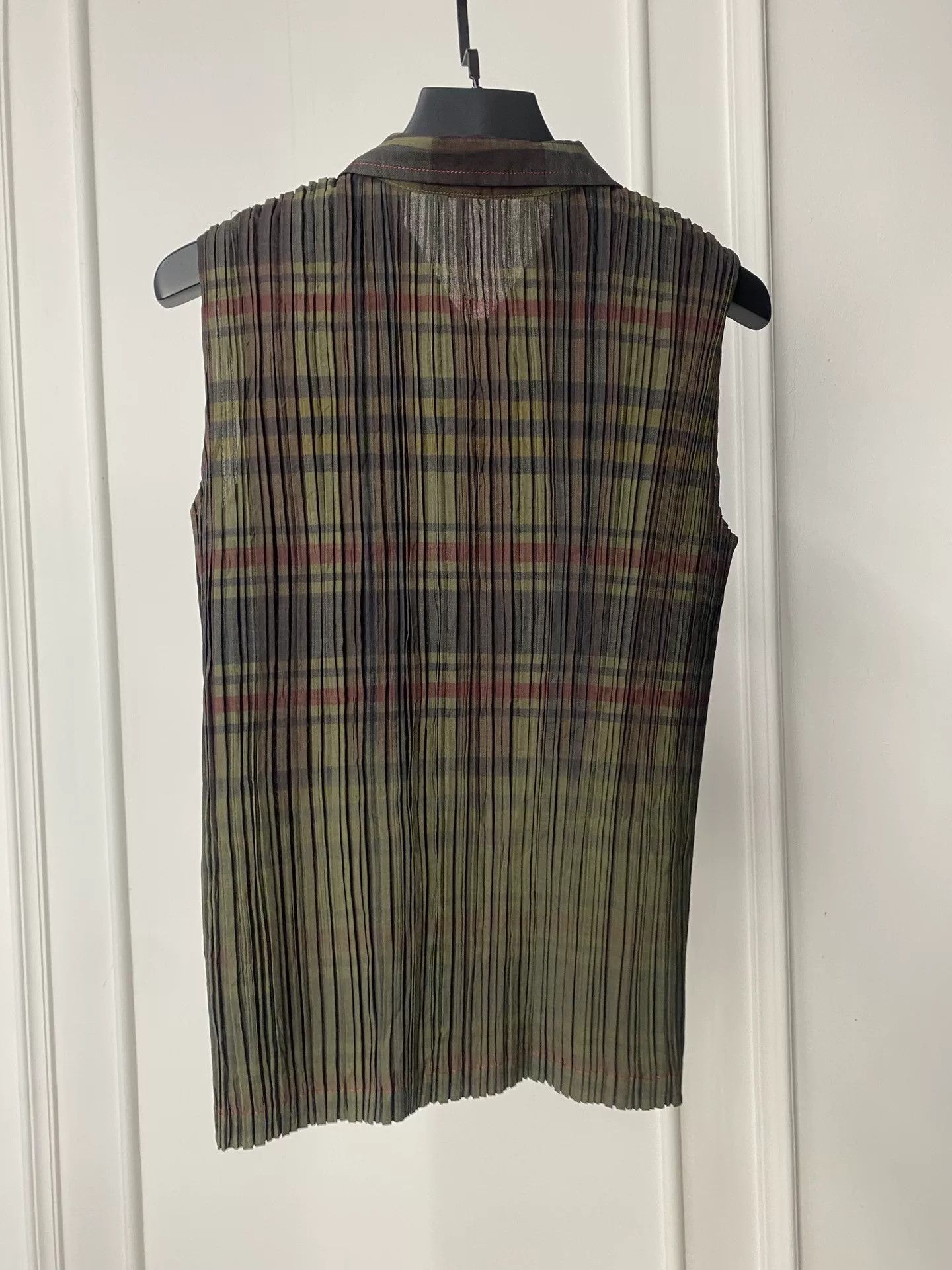 Issey Miyake Issey Miyake Pleated Plaid Top Size M / US 6-8 / IT 42-44 - 4 Thumbnail
