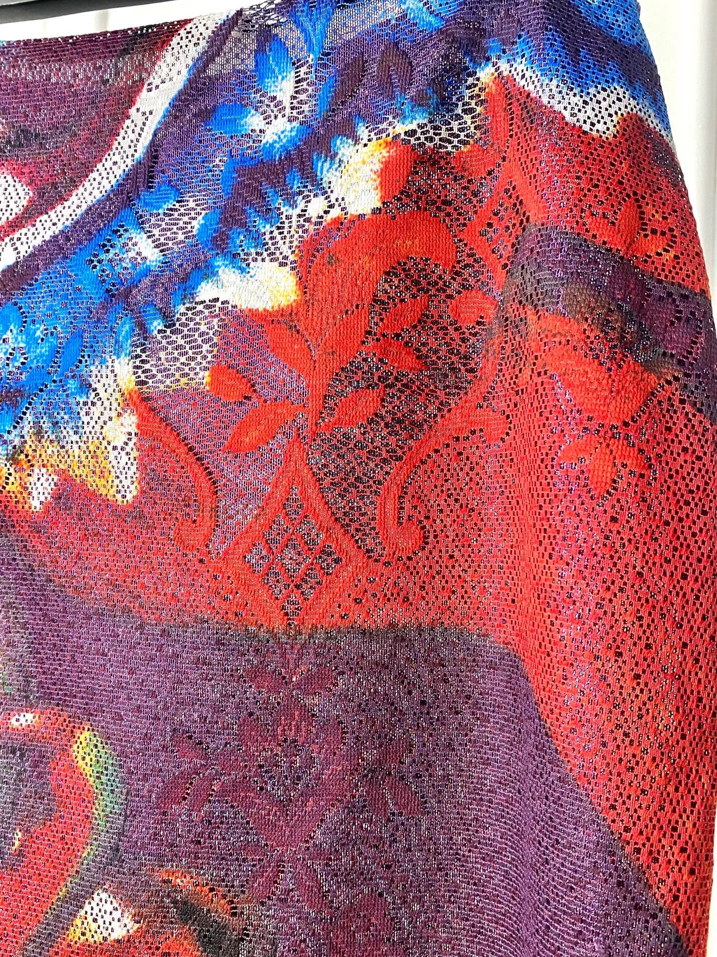 Vivienne Tam Vivienne Tam Heavy Lace Hollow Skirt Size 22" - 3 Thumbnail