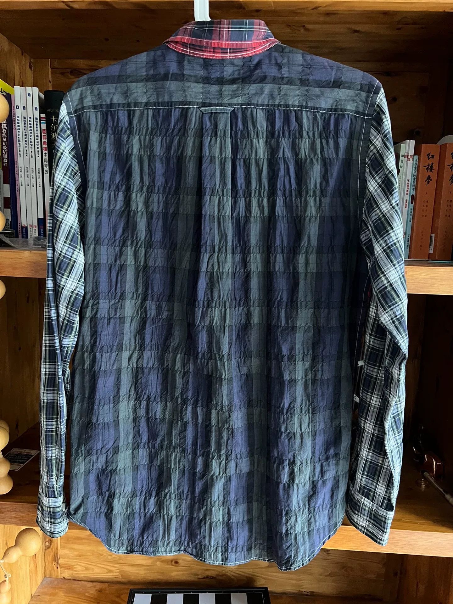 Nanamica Nanamica Checkered Patchwork Shirt Jacket Size US S / EU 44-46 / 1 - 7 Thumbnail