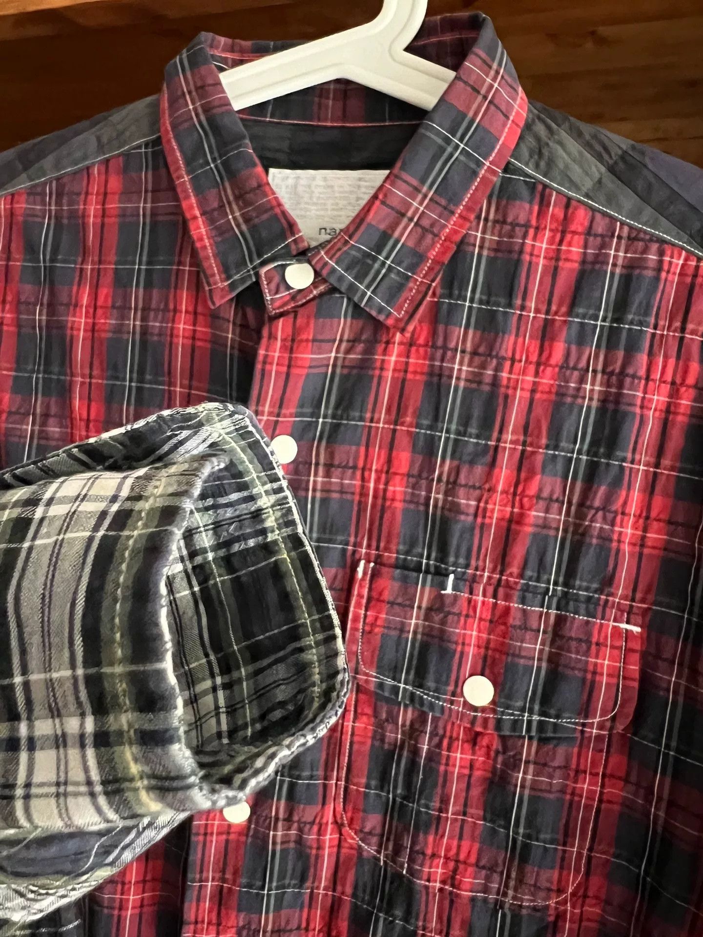 Nanamica Nanamica Checkered Patchwork Shirt Jacket Size US S / EU 44-46 / 1 - 6 Thumbnail