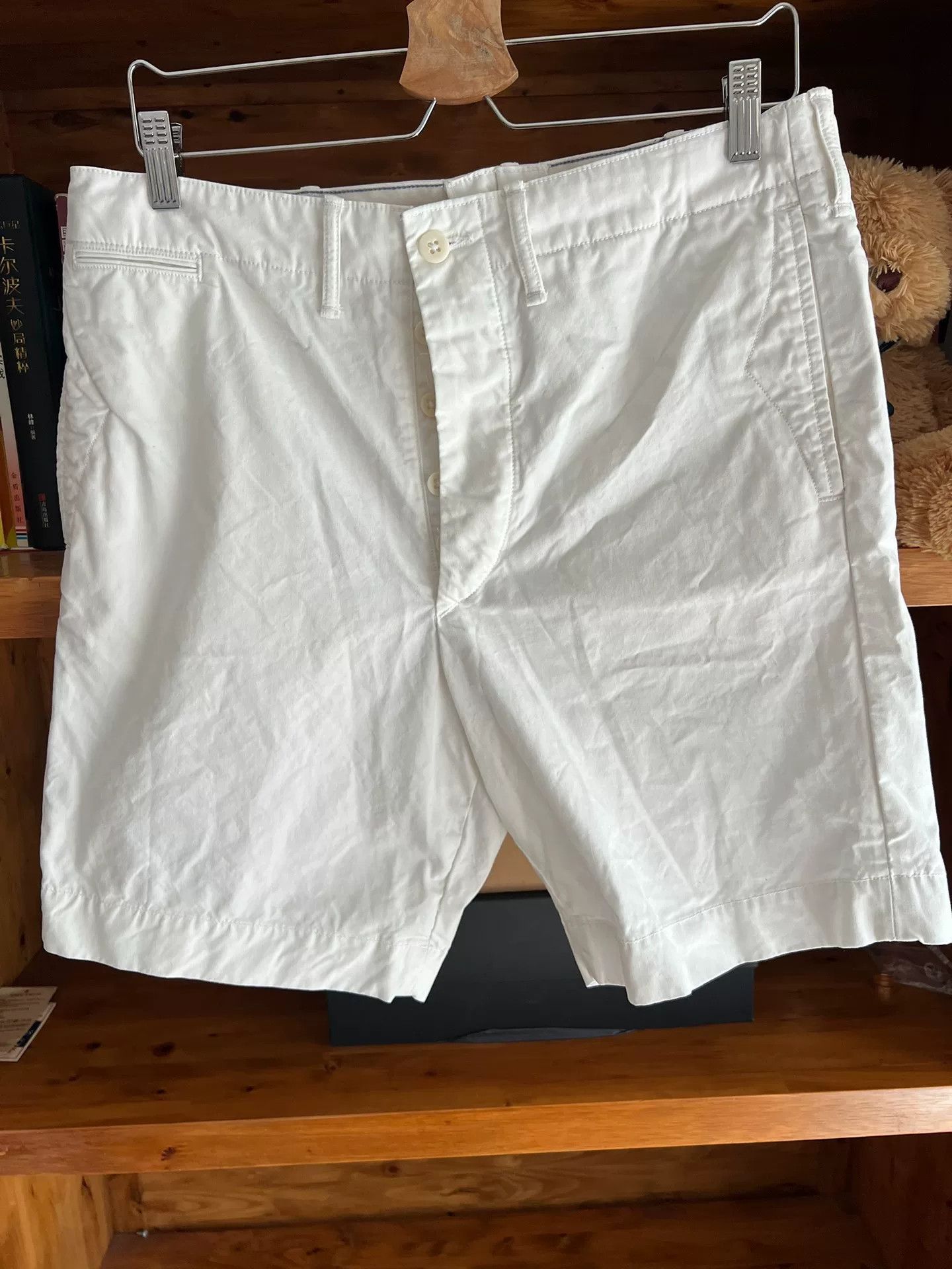 RRL Ralph Lauren RRL Double RL Vintage White Work Shorts Size US 31 - 2 Thumbnail