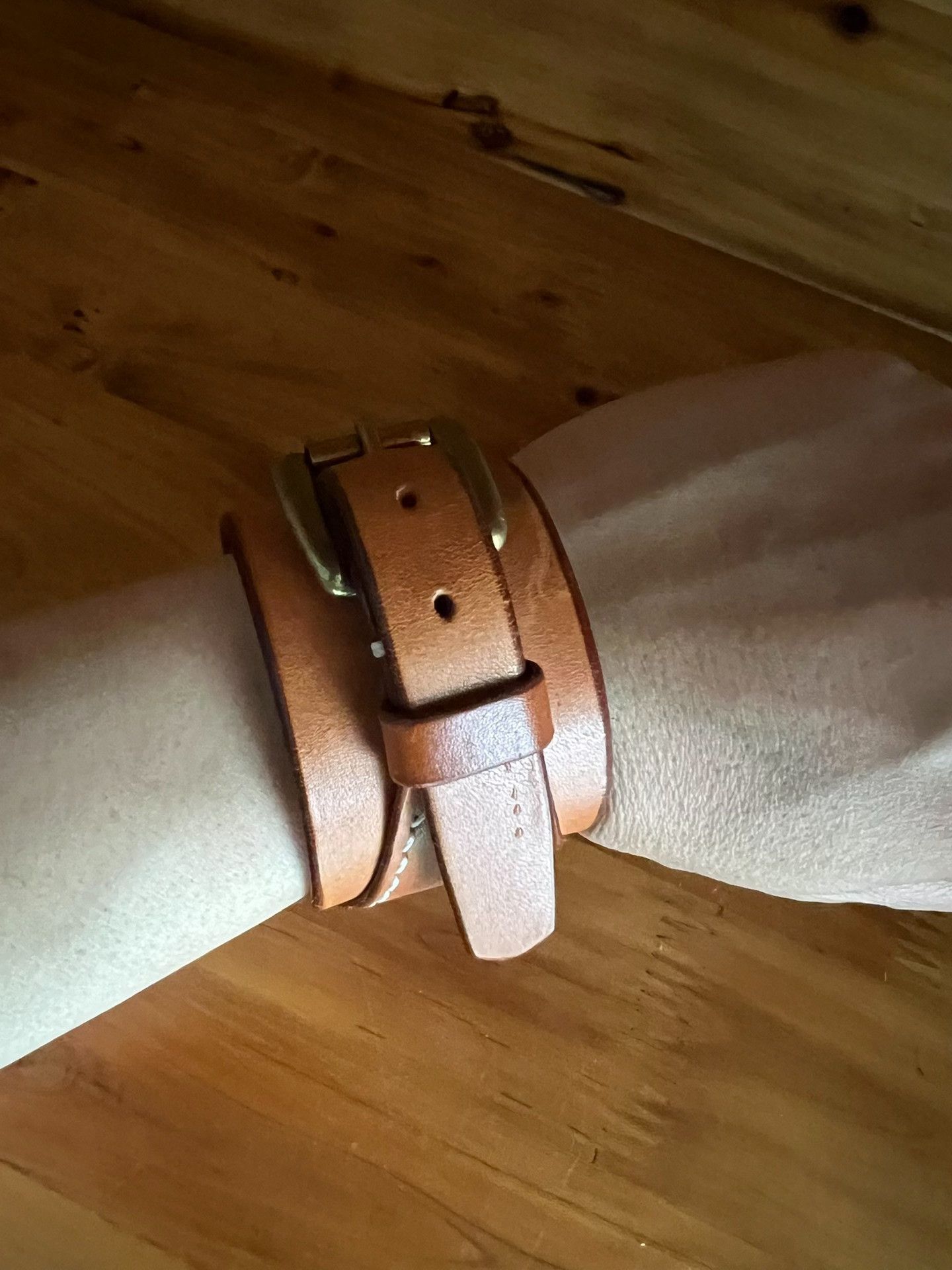Japanese Brand Tenjin Works Genuine Japanese Oak Leather Bracelet Size ONE SIZE - 8 Thumbnail