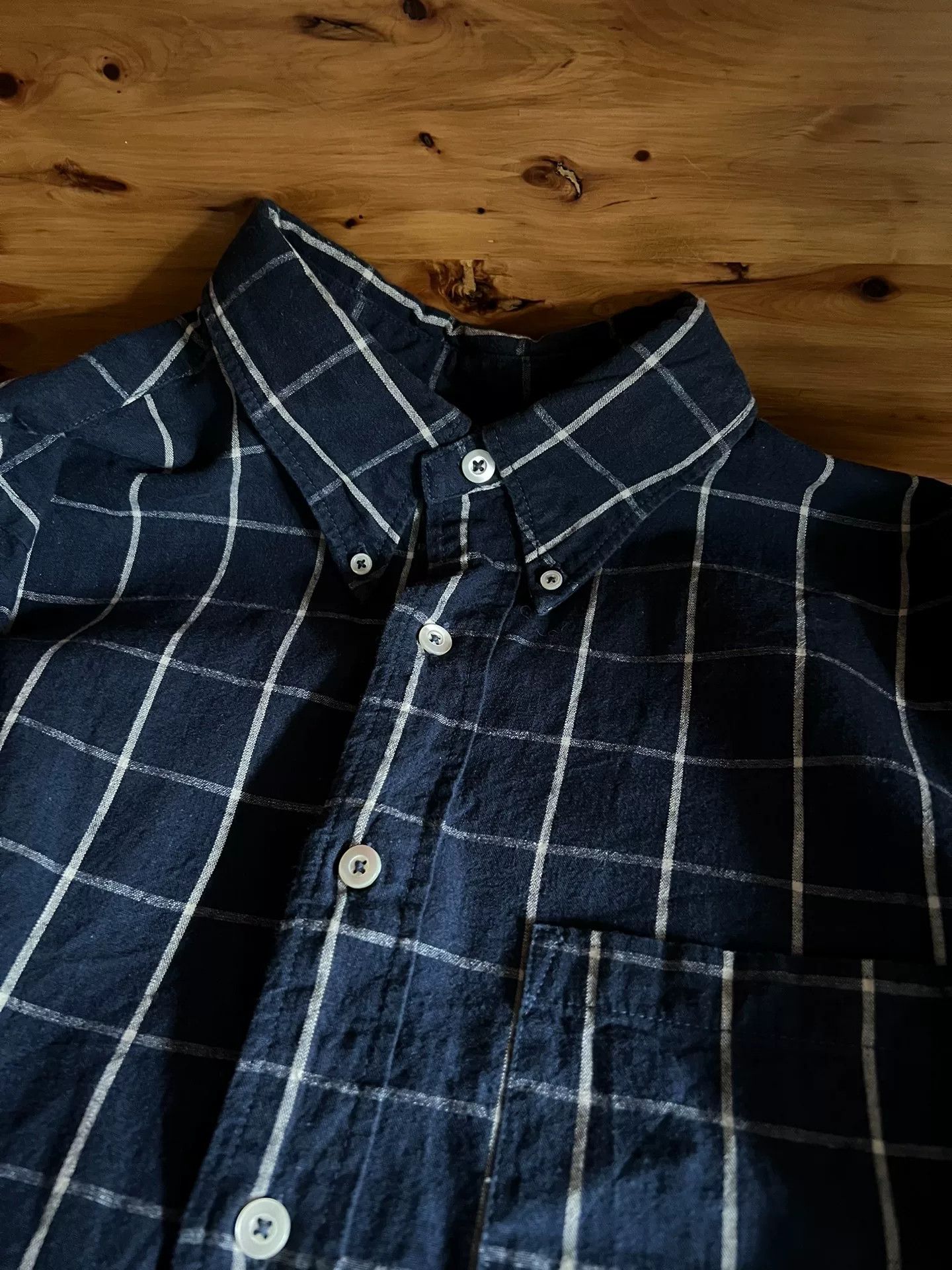 Freewheelers Freewheelers Indigo Plaid Linen Shirt Size US M / EU 48-50 / 2 - 8 Thumbnail