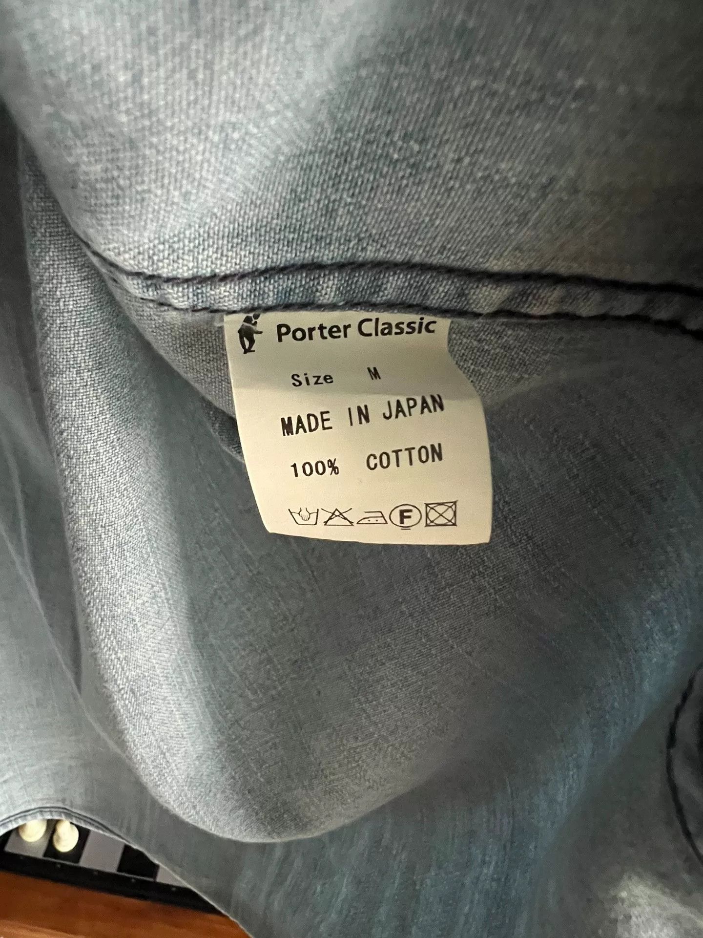Porter Classic Porter Classic Washed Distressed Denim Shirt Size US M / EU 48-50 / 2 - 6 Thumbnail