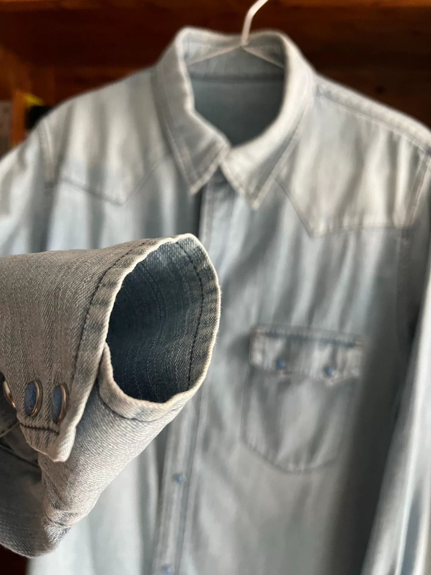 Porter Classic Porter Classic Washed Distressed Denim Shirt Size US M / EU 48-50 / 2 - 5 Thumbnail